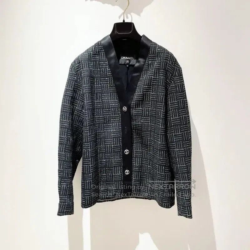 Chanel Chanel Black Cotton Blend Long Sleeve Cardigan . Size M / US 6-8 / IT 42-44 - 1 Thumbnail