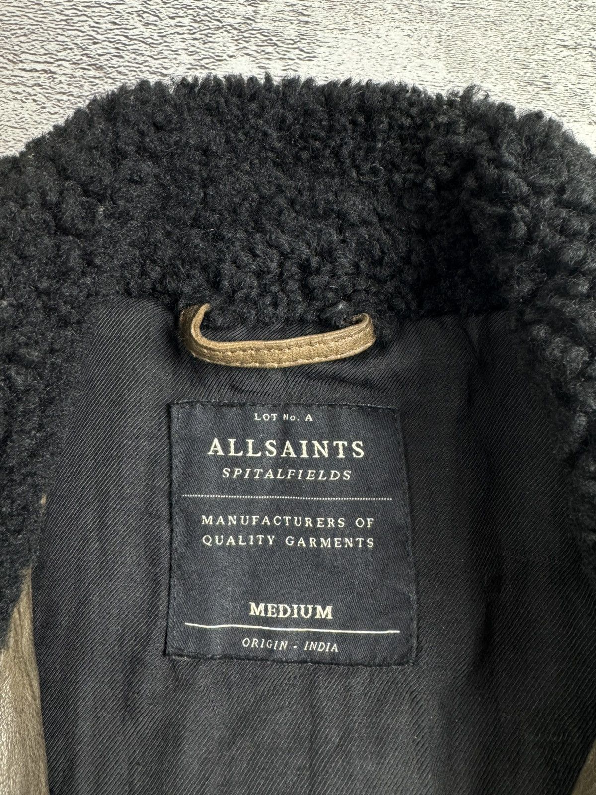 Allsaints AllSaints SpitalFields Biker Brown Men’s M Size Zip Leather Bomber Jacket Coat Size US M / EU 48-50 / 2 - 10 Thumbnail