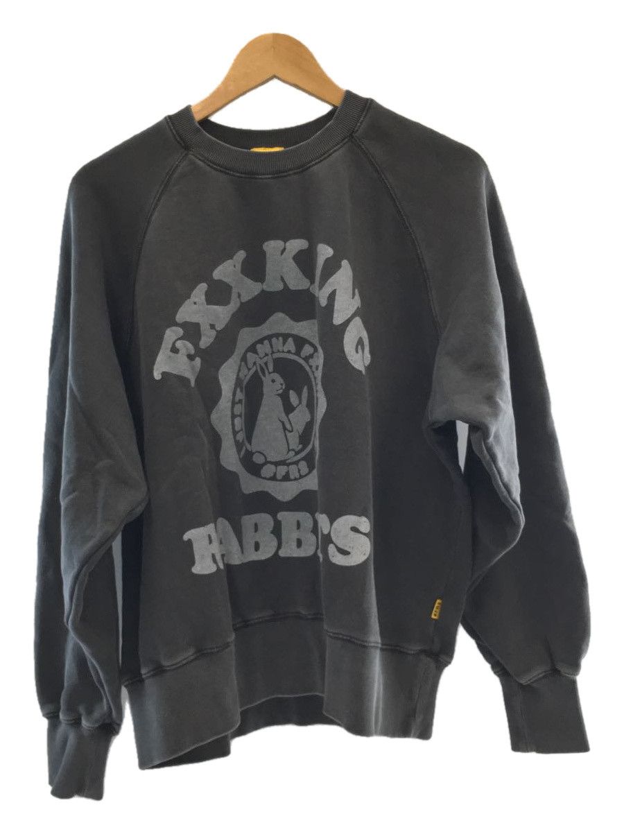image of Fr2 Sweatshirt Cotton College Logo Crewneck Pullover Gray in Grey, Men's (Size Large)