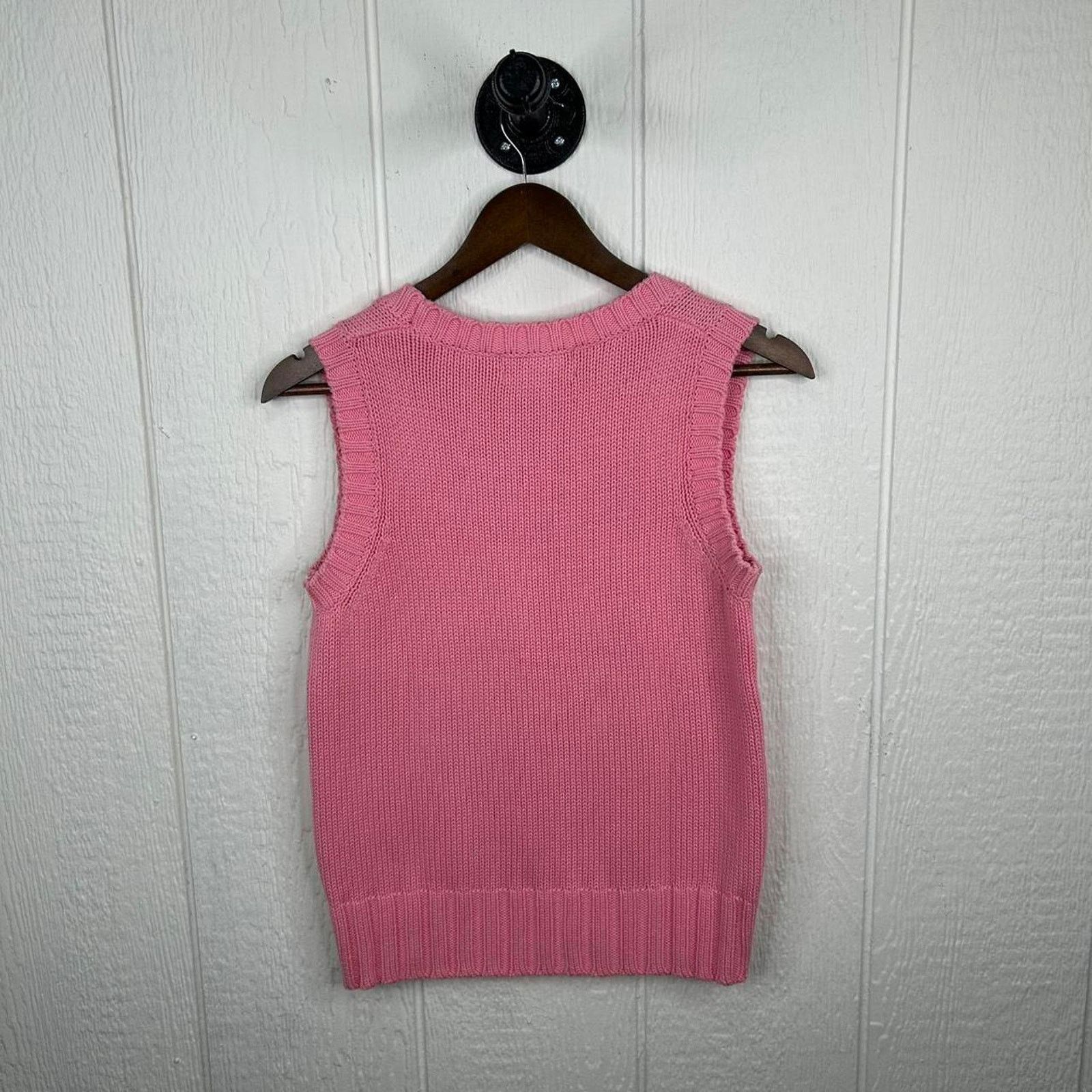 Other Vintage 90's Pink Chunky Knit Short Sleeve Sweater Small Size S / US 4 / IT 40 - 3 Thumbnail