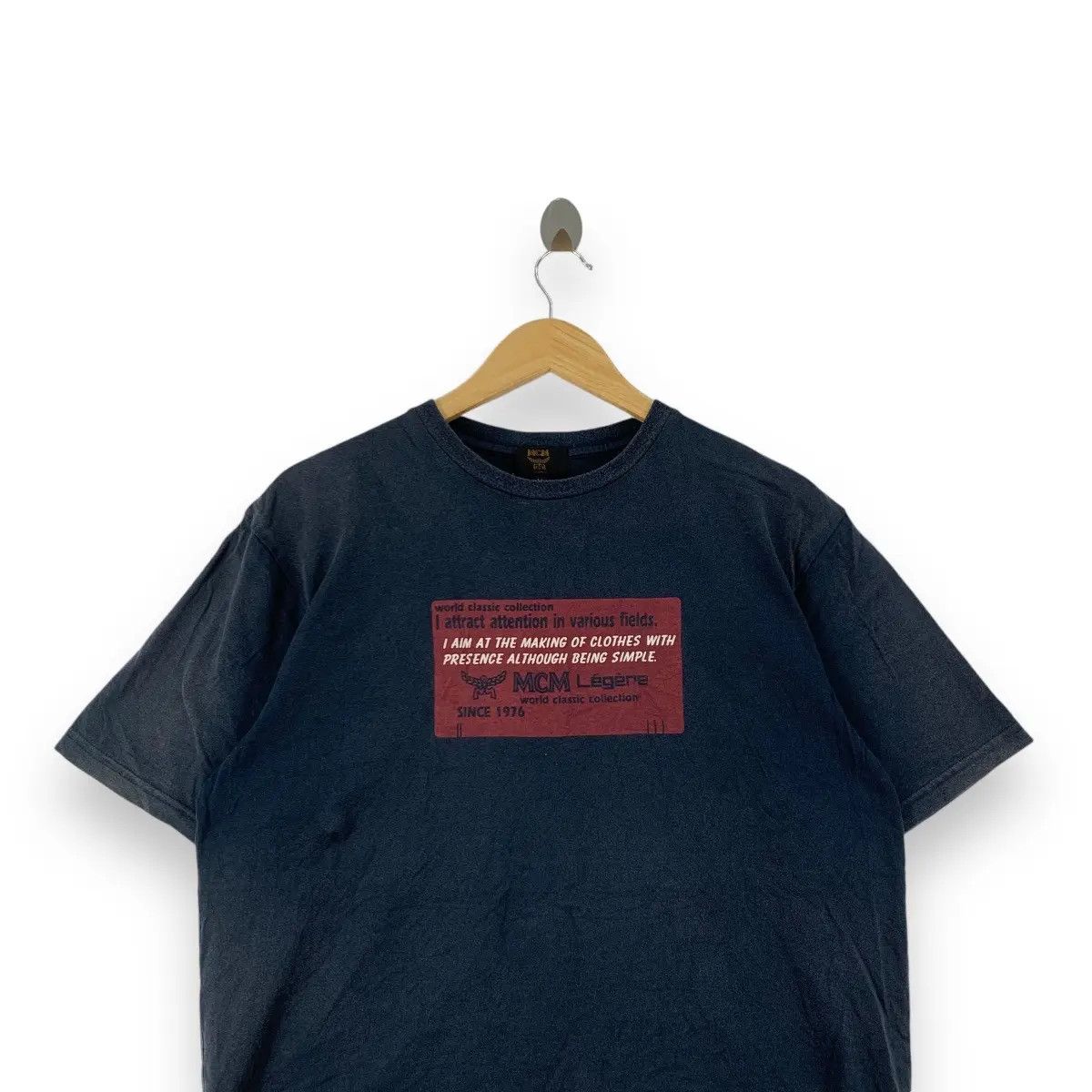 MCM Vintage MCM LEGERE World Classic Colletion Tee Shirt Top Size US L / EU 52-54 / 3 - 2 Thumbnail