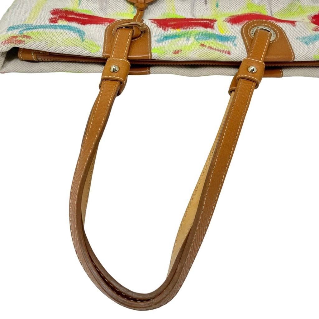 Dooney & Bourke Dooney & Bourke Canvas Leather Graffiti Multi Print Tote Bag Size ONE SIZE - 10 Thumbnail