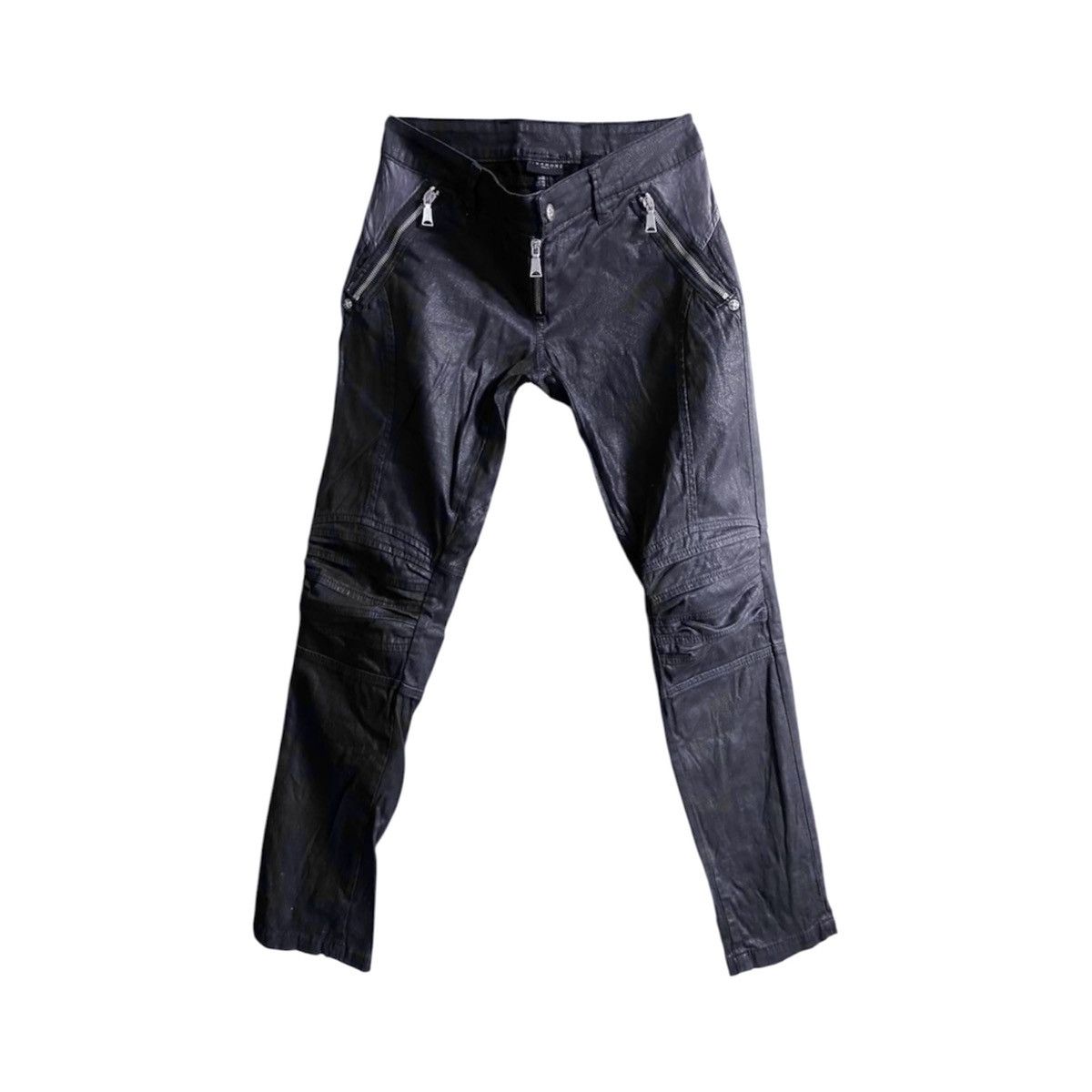 John Richmond Richmond Denim Graphite Multizip Biker Vintage Pants Trouser Size 28" / US 6 / IT 42 - 1 Thumbnail