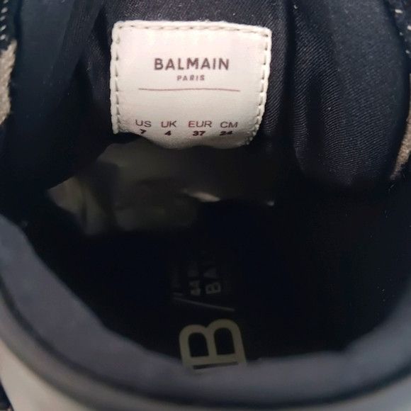 Balmain Balmain B-Court Bicolor Monogram Jacquard High-Top Sneakers Size US 7 / IT 37 - 11 Thumbnail