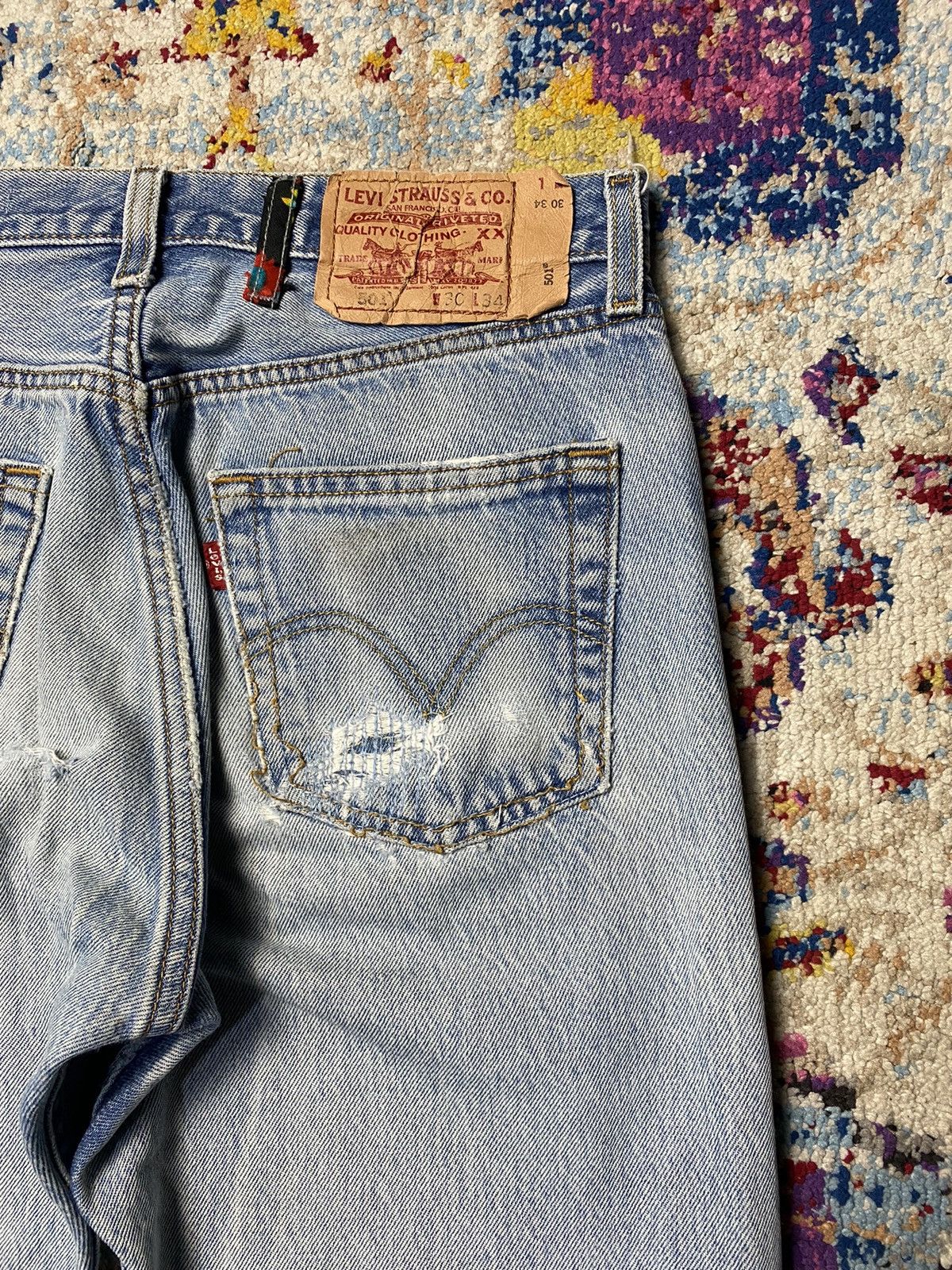 Atelier & Repairs × Levi's Atelier & Repairs Levi's 501 Rework Distressed Crop Shorts Size US 30 / EU 46 - 3 Thumbnail