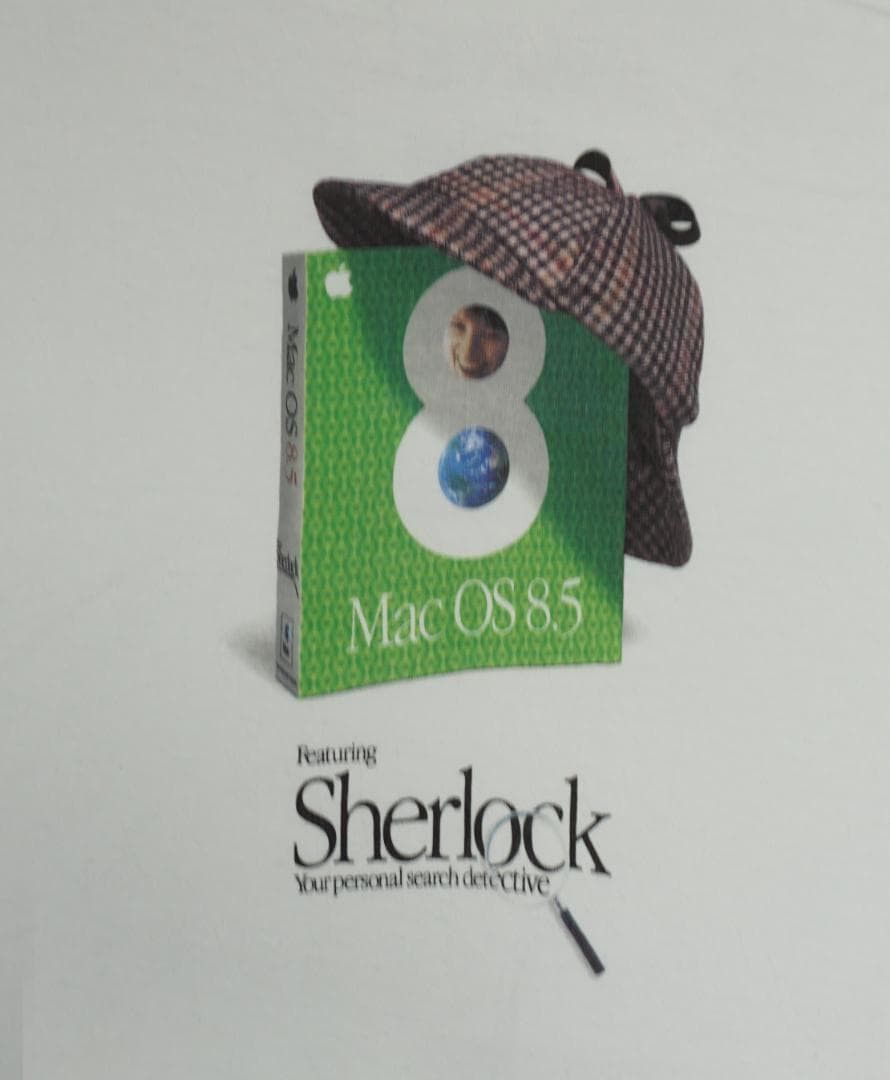 Vintage 90's Apple Mac OS "Sherlock" Tシャツ ビンテージ Size US M / EU 48-50 / 2 - 2 Thumbnail
