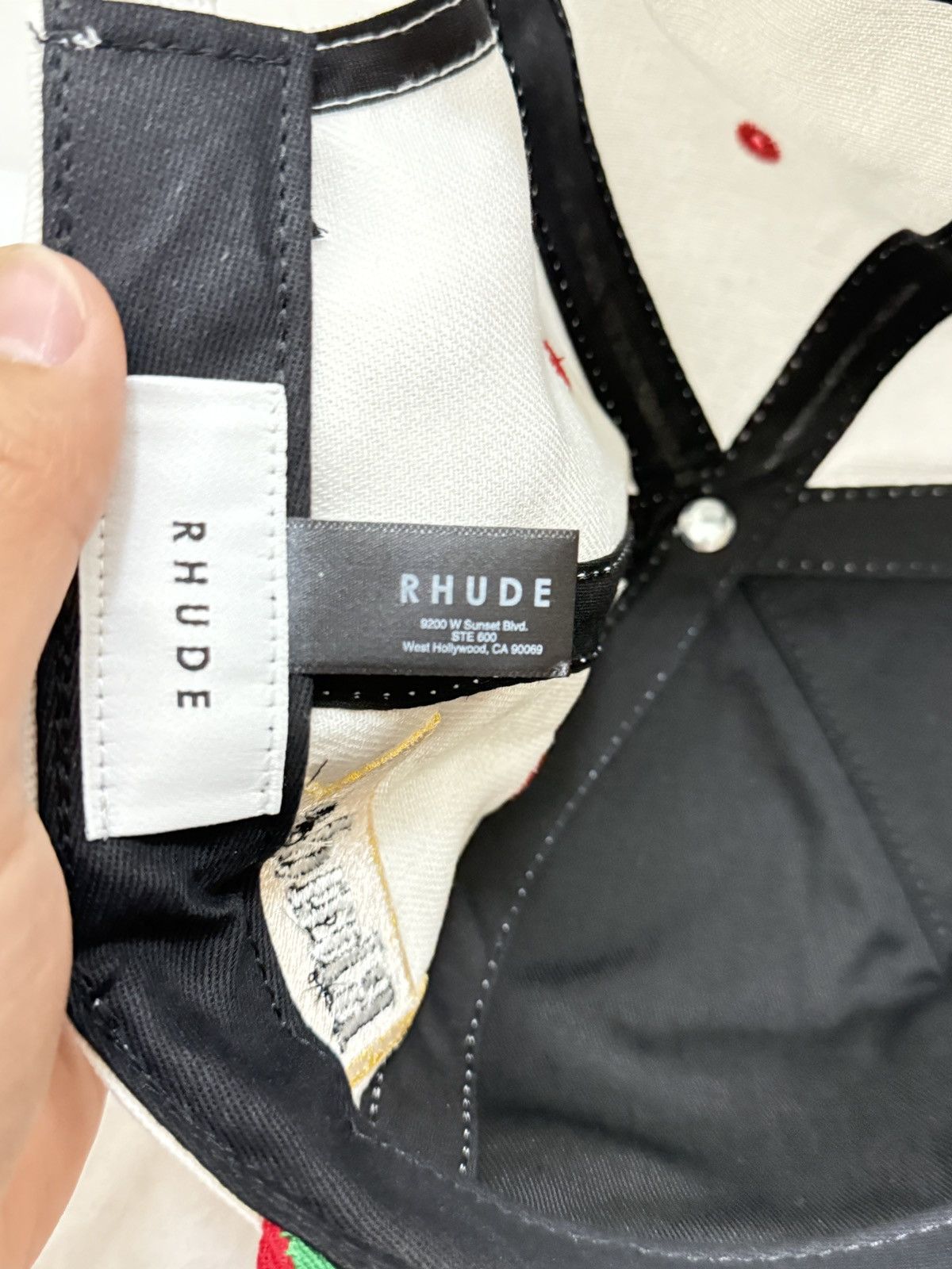 Rhude Rhude Trucker Hat Racing White/Red Size ONE SIZE - 7 Thumbnail