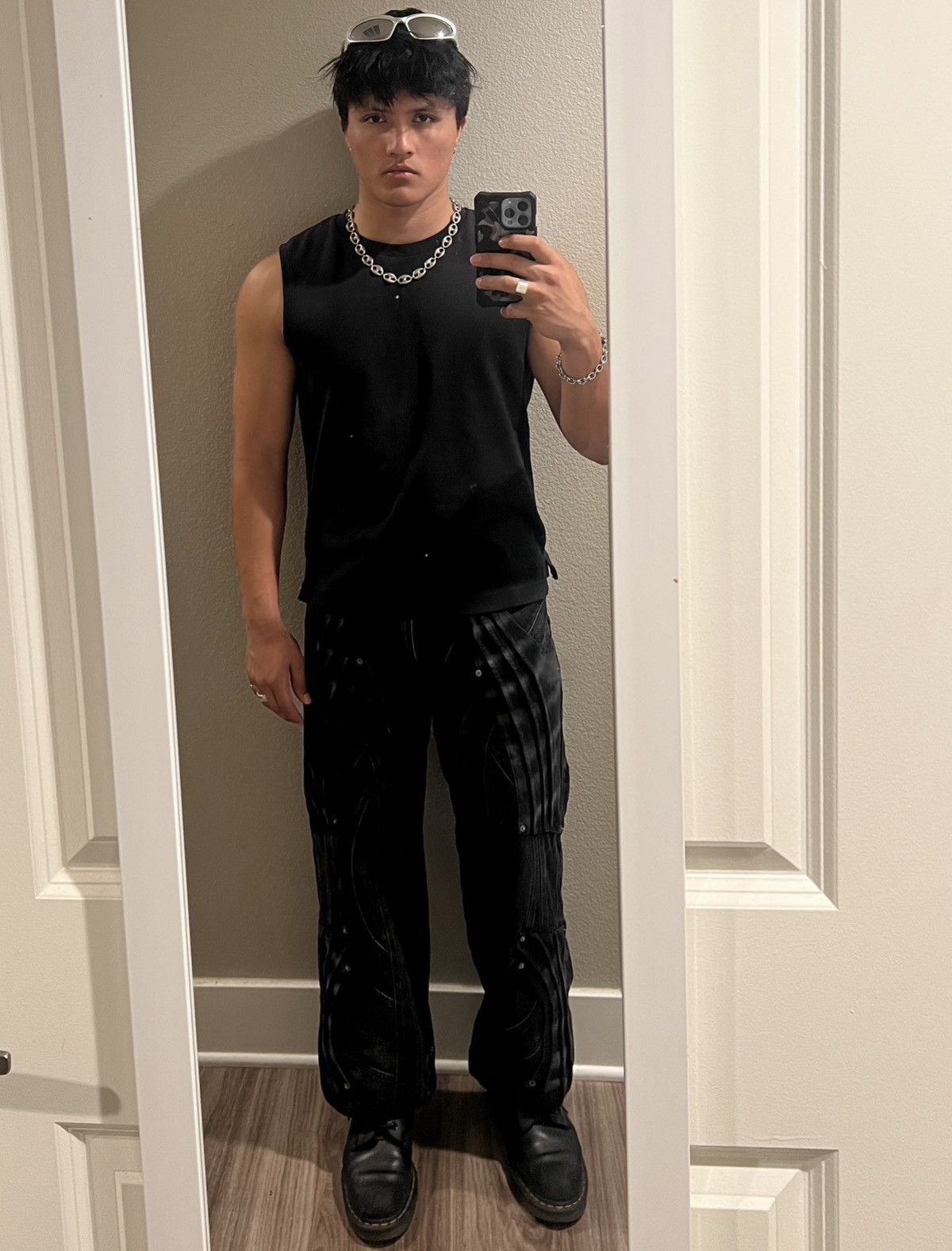 Bad Son Bad Son: CIRCUIT LAYERED DENIM PANTS Size US 32 / EU 48 - 9 Thumbnail