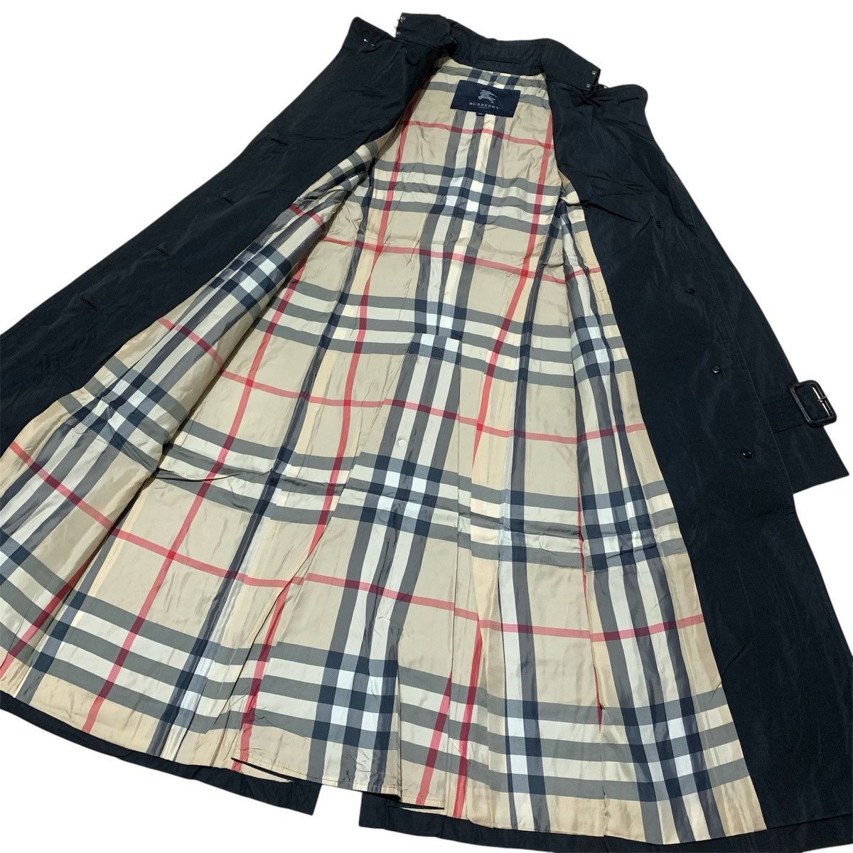 Burberry Vintage 90s Burberry Long Coat Nova Check Size XS / US 0-2 / IT 36-38 - 8 Thumbnail