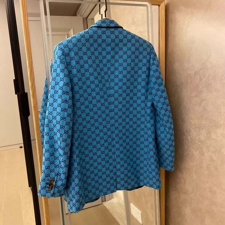 Gucci Gucci Blue classic old flower suit 2502-Nextarrow Size 40R - 2 Thumbnail