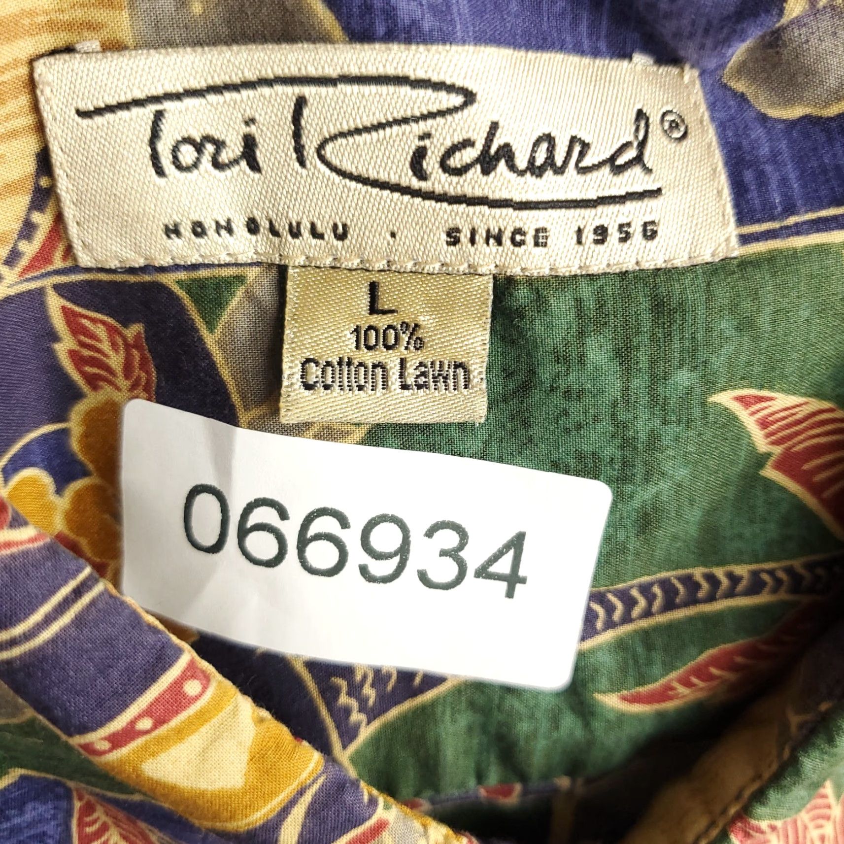 Tori Richard Tori Richard Shirt Mens Large Blue Beige Turtle Print Button Up Short Sleeve Size US L / EU 52-54 / 3 - 6 Thumbnail