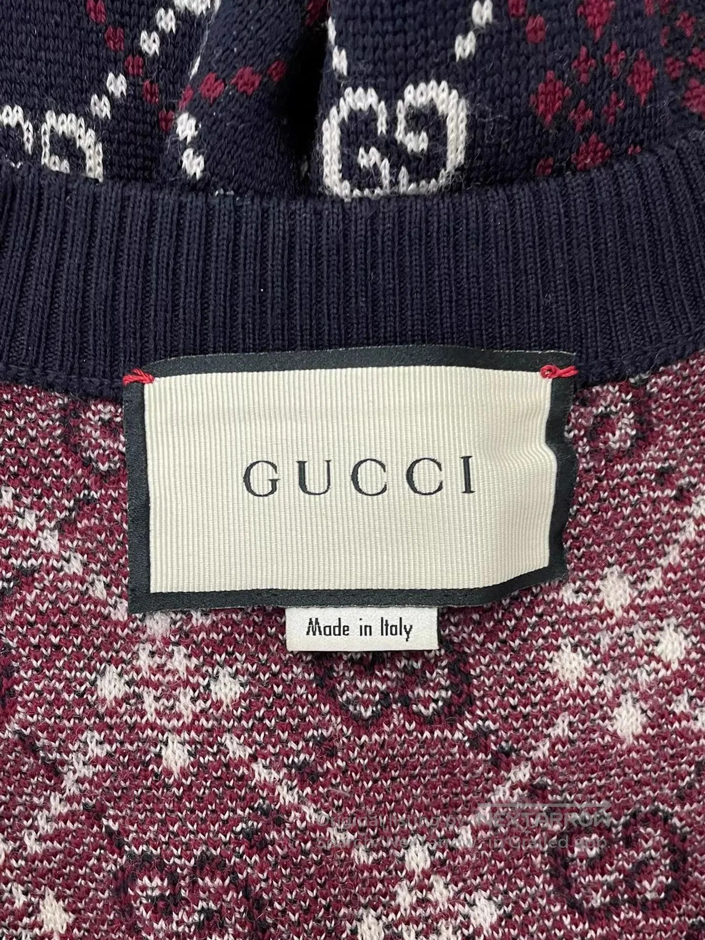 Gucci V-Neck Multi Pattern Knit Sweater Size S. Size US S / EU 44-46 / 1 - 3 Thumbnail
