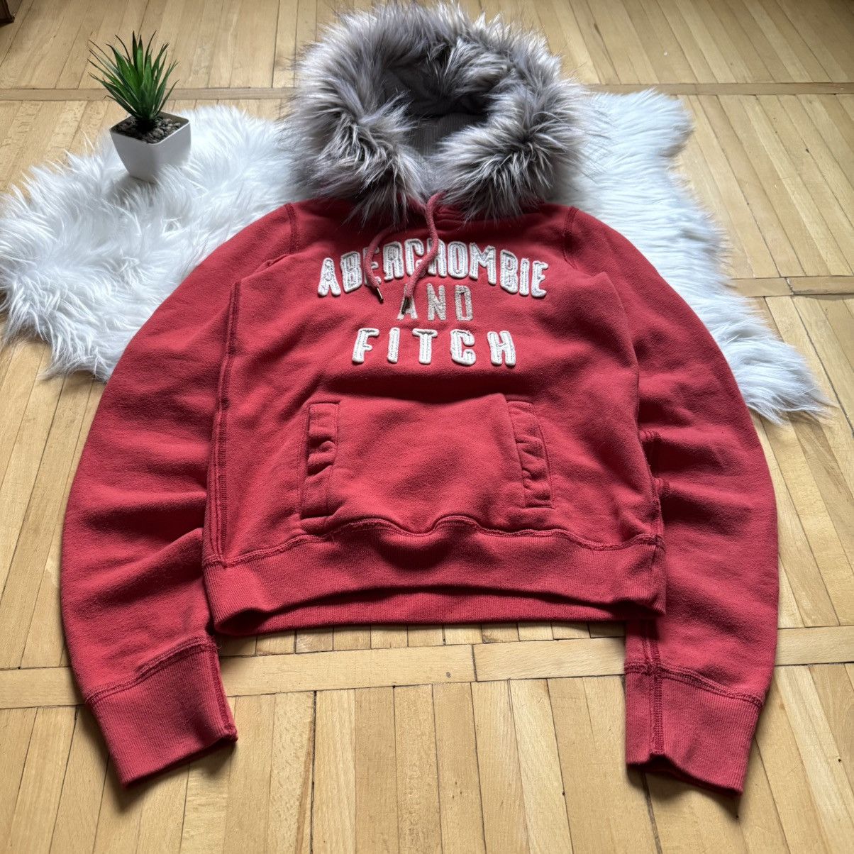 Abercrombie & Fitch 📌Vintage Y2K Abercrombie & Fitch Avant Garde Fur Zip Hoodie Size S / US 4 / IT 40 - 5 Thumbnail