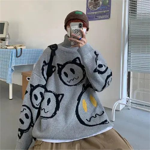 Other Casual Turtleneck Men's Print Sweater Size US XL / EU 56 / 4 - 1 Thumbnail