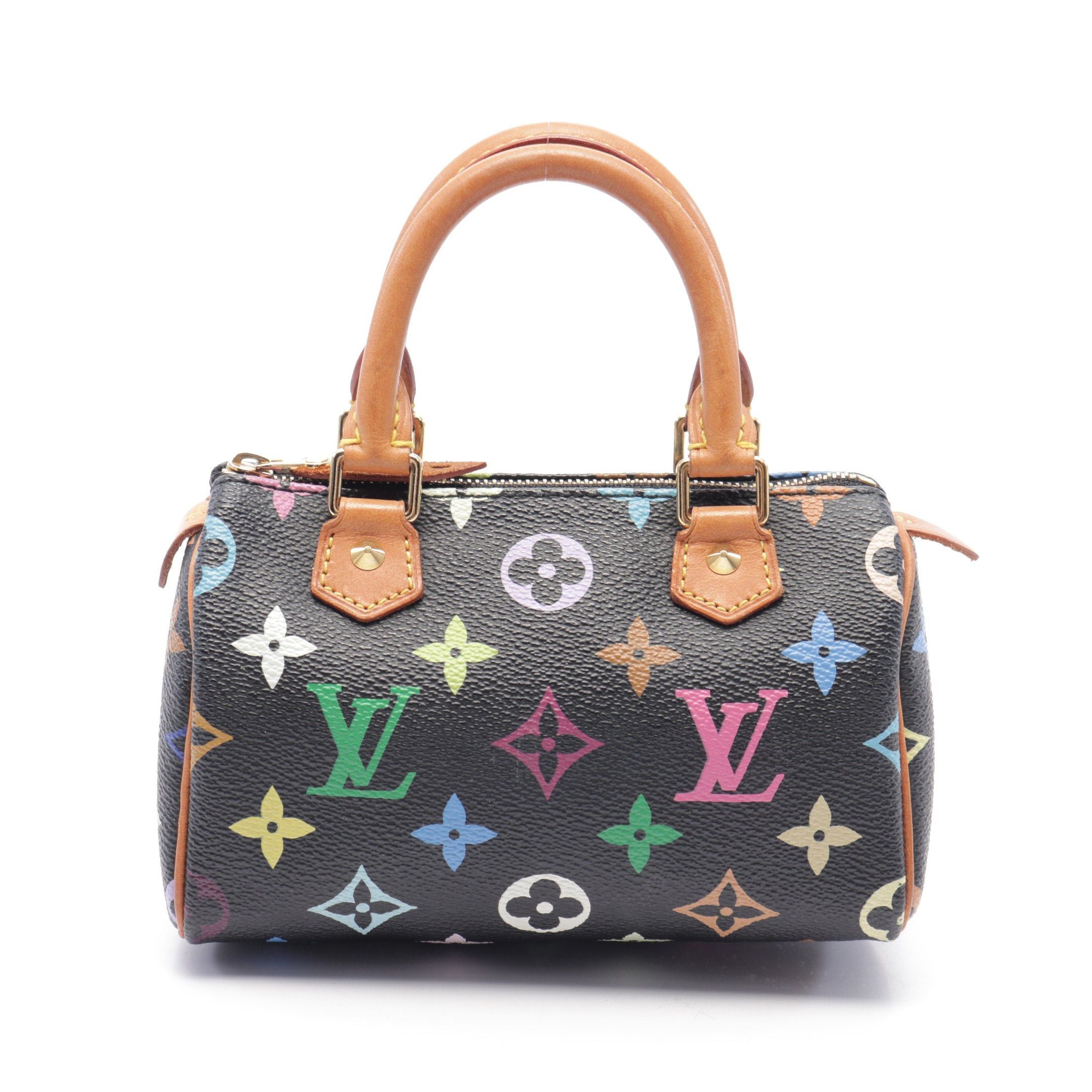Louis Vuitton Louis Vuitton Mini Speedy Monogram Multicolor Noir Handbag Leather Black Size ONE SIZE - 1 Thumbnail