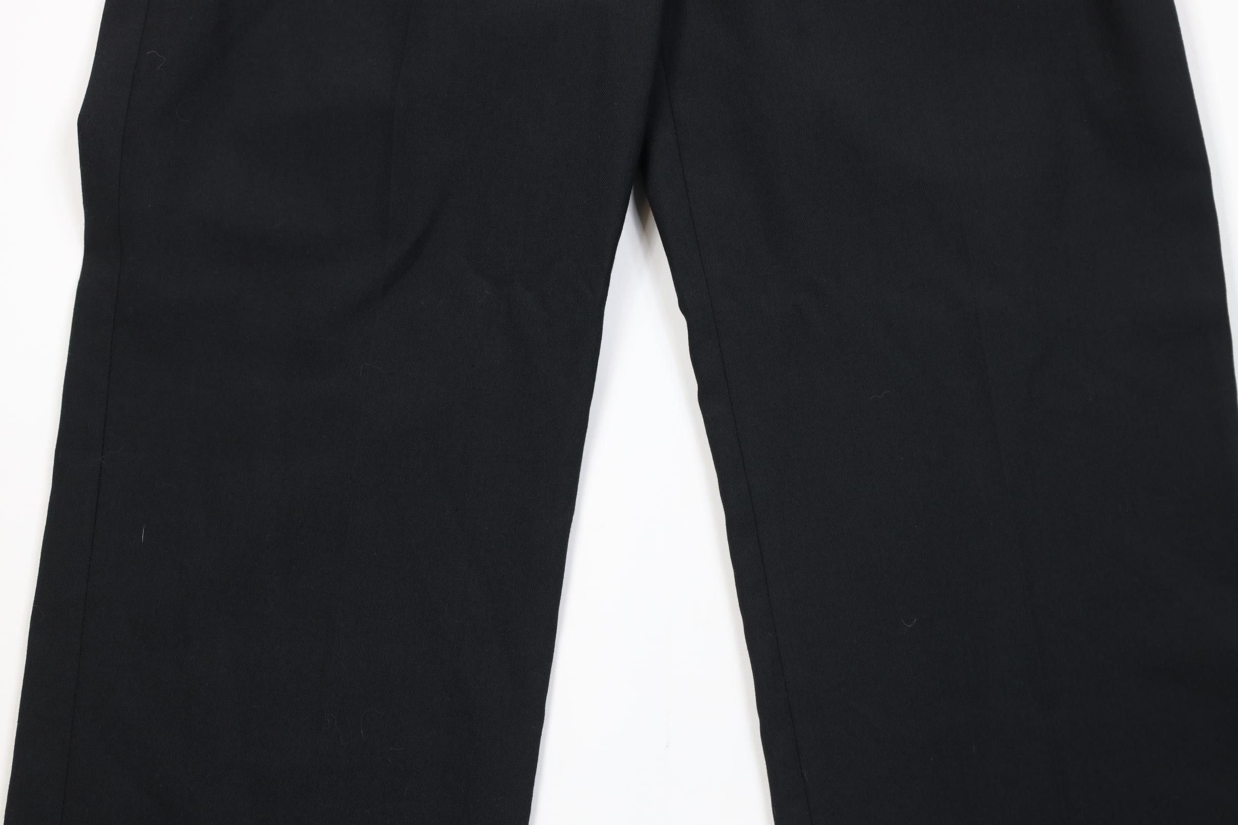Vintage Vintage 90s Streetwear Blend Knit Wide Leg Chino Pants Black Size US 32 / EU 48 - 3 Thumbnail