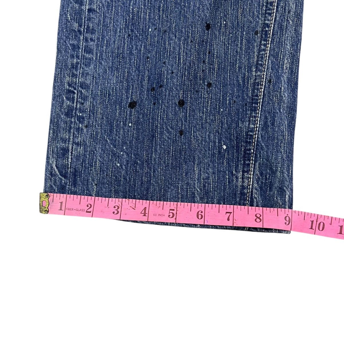 Edwin × Japanese Brand EDWIN 503 BLUE TRIP DISTRESSED PAINTED JEANS Size US 37 - 16 Thumbnail