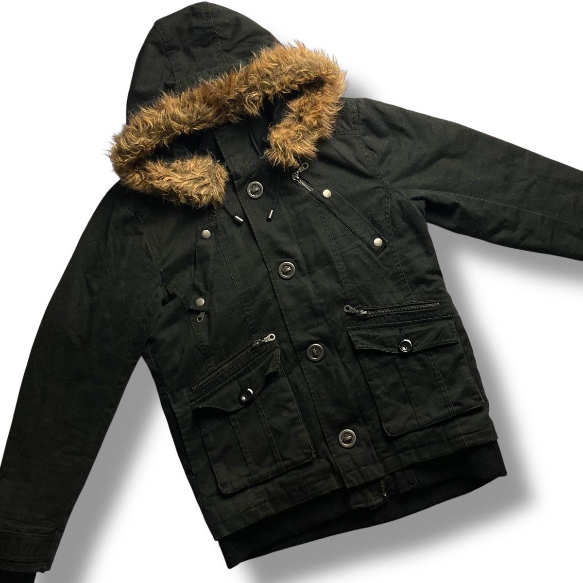 If Six Was Nine 🇯🇵 IN THE ATTIC PUNK GOTHIC DETACHABLE FUR HOODIE JACKET Size US L / EU 52-54 / 3 - 7 Thumbnail