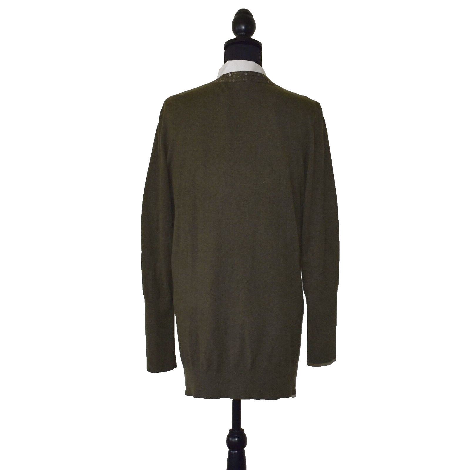 Eileen Fisher NEW EILEEN FISHER Cotton Cashmere Sequin Cardigan Sweater XL Size XL / US 12-14 / IT 48-50 - 3 Thumbnail