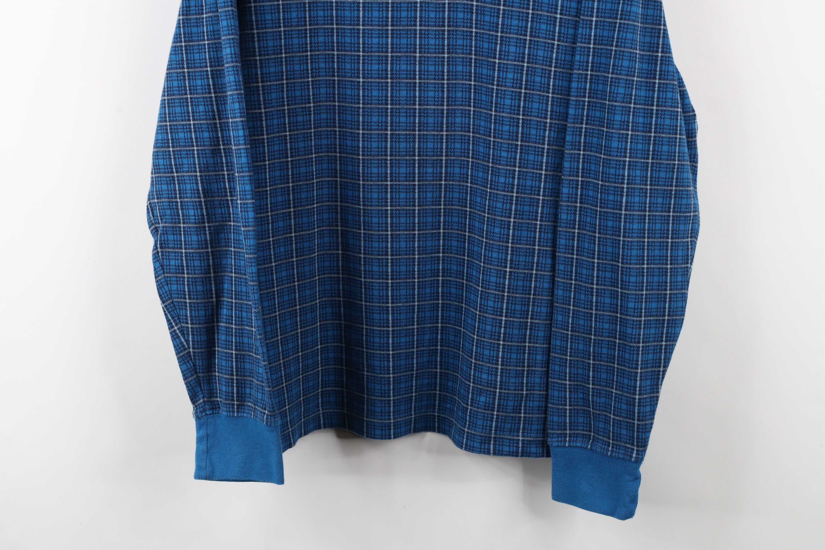 Lands' End × Vintage Vintage Y2K Lands End Long Sleeve Rugby Polo Shirt Plaid Size US L / EU 52-54 / 3 - 3 Thumbnail