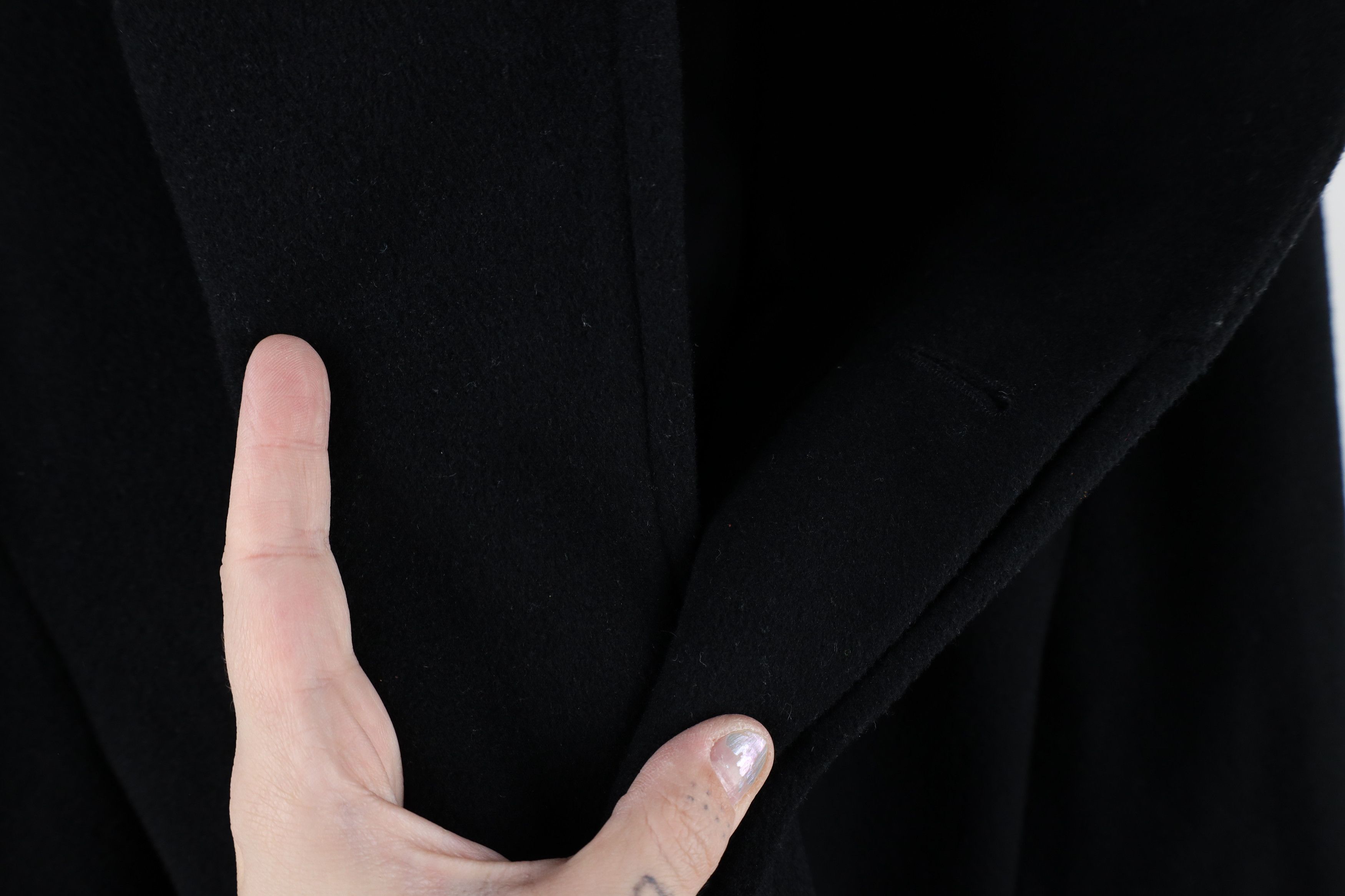 Vintage Vintage 90s Streetwear Collared Button Overcoat Jacket Black Size US XL / EU 56 / 4 - 8 Thumbnail