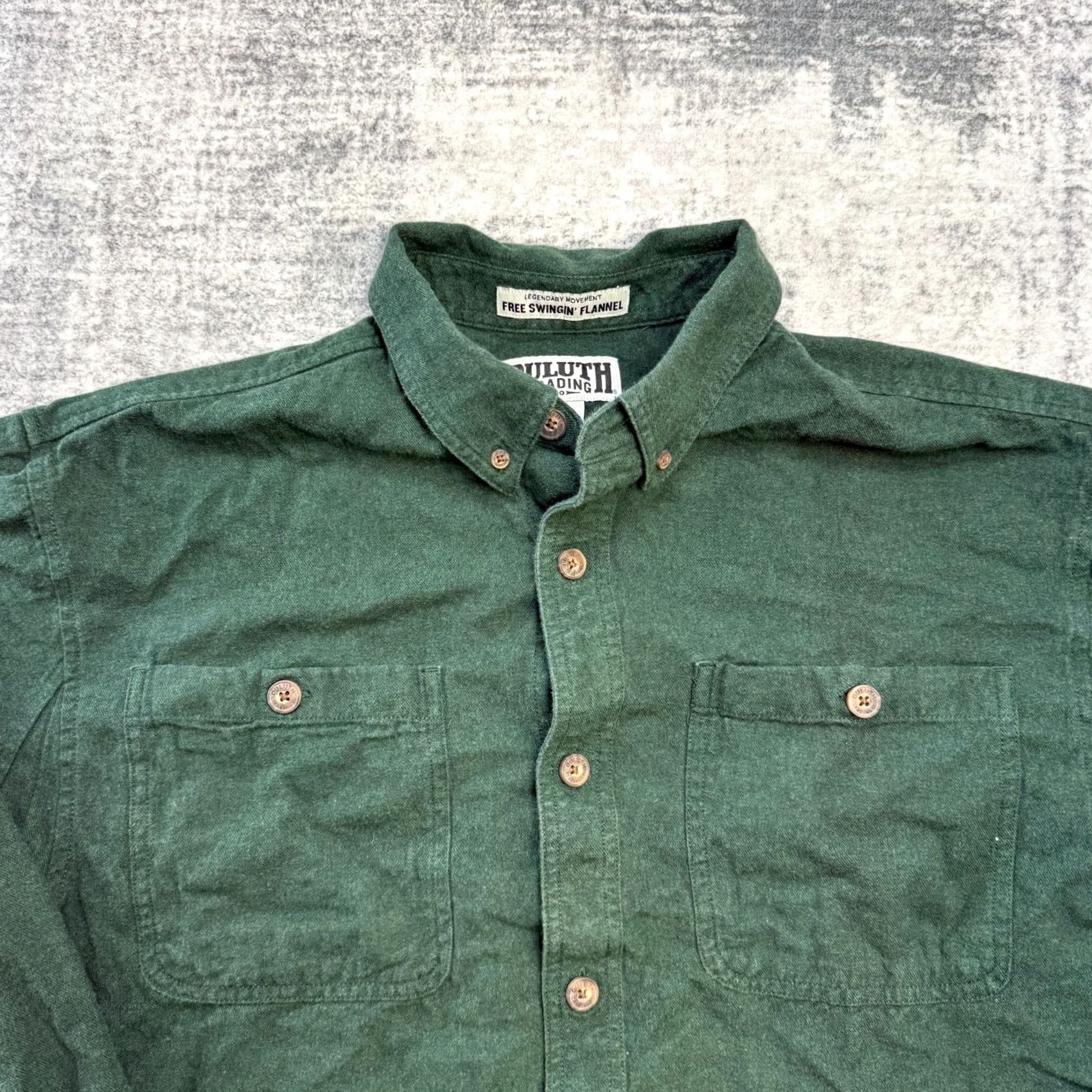 Vintage Duluth Mens Button-Up Shirt L Green Flannel Relaxed Chore Work Casual Vintage Unspecified Size US L / EU 52-54 / 3 - 3 Thumbnail