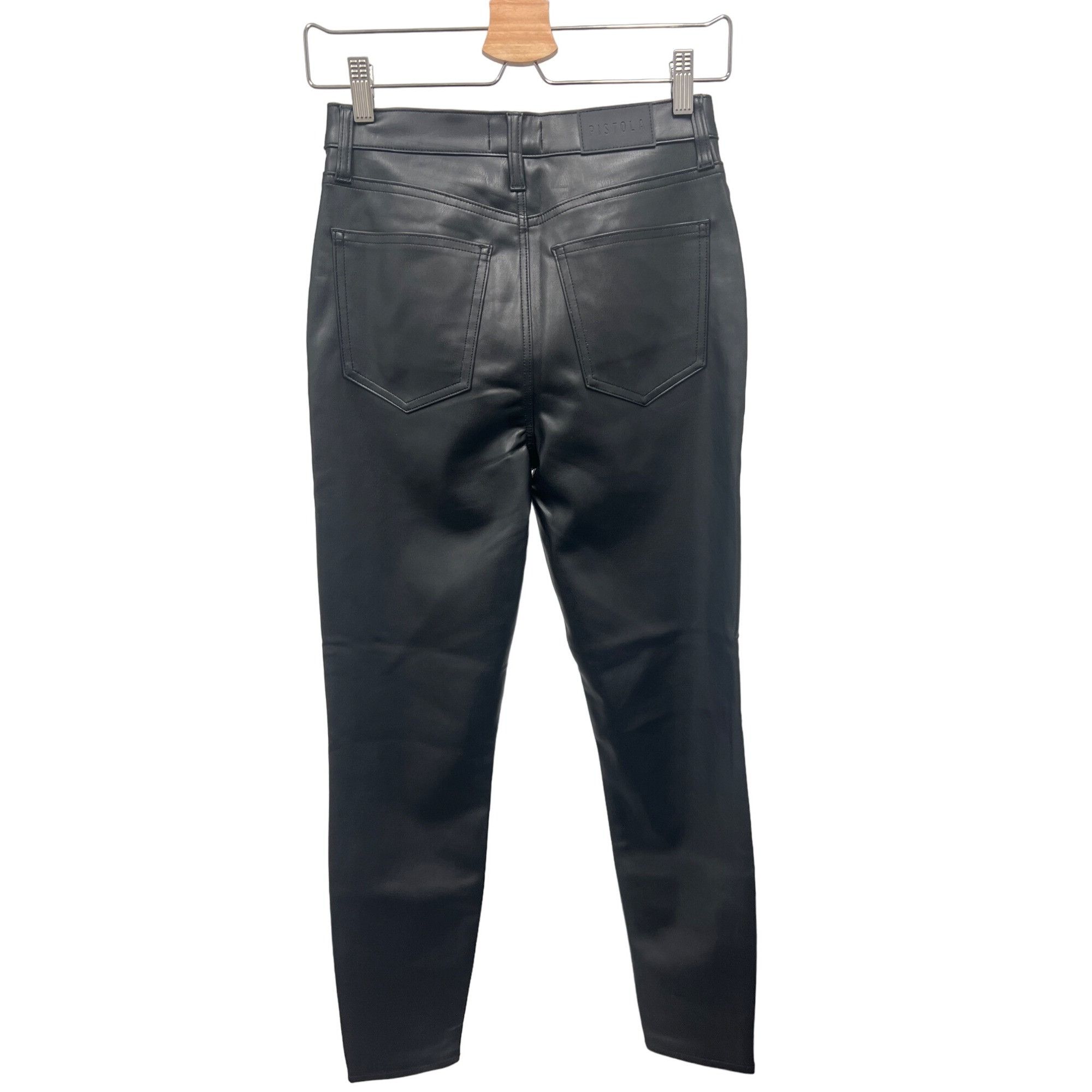 Pistola Pistola Aline Black Faux Leather Skinny Jeans Size 26" / US 2 / IT 38 - 7 Thumbnail