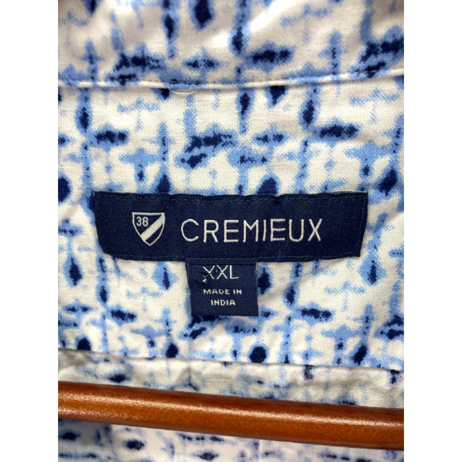 Cremieux Cremieux Western Button Up Shirt Mens 2XL Blue White All Over Short Sleeve Classic Size US XXL / EU 58 / 5 - 7 Thumbnail