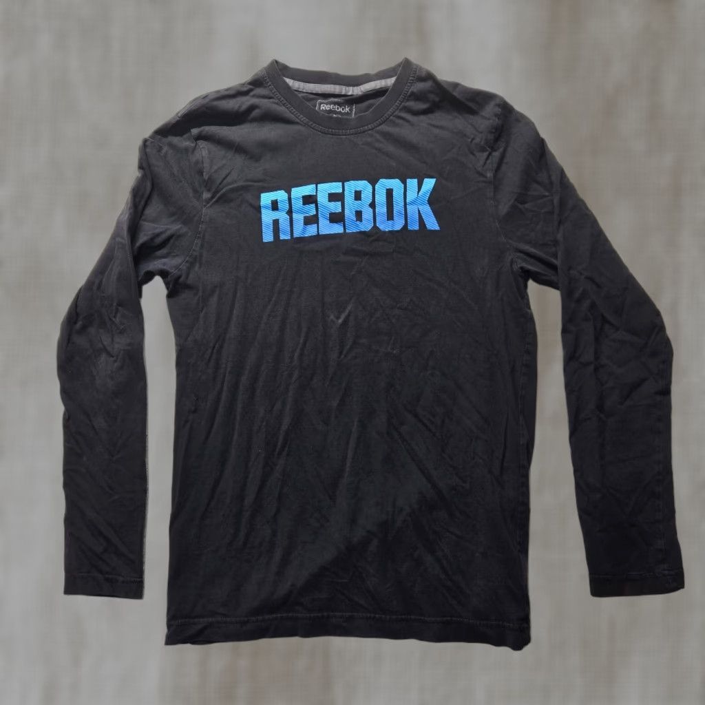 Reebok VINTAGE Reebok Shirt Men M Black Long Sleeve Cotton Tee 90s Classic Logo Shirts Mens Size US M / EU 48-50 / 2 - 1 Thumbnail