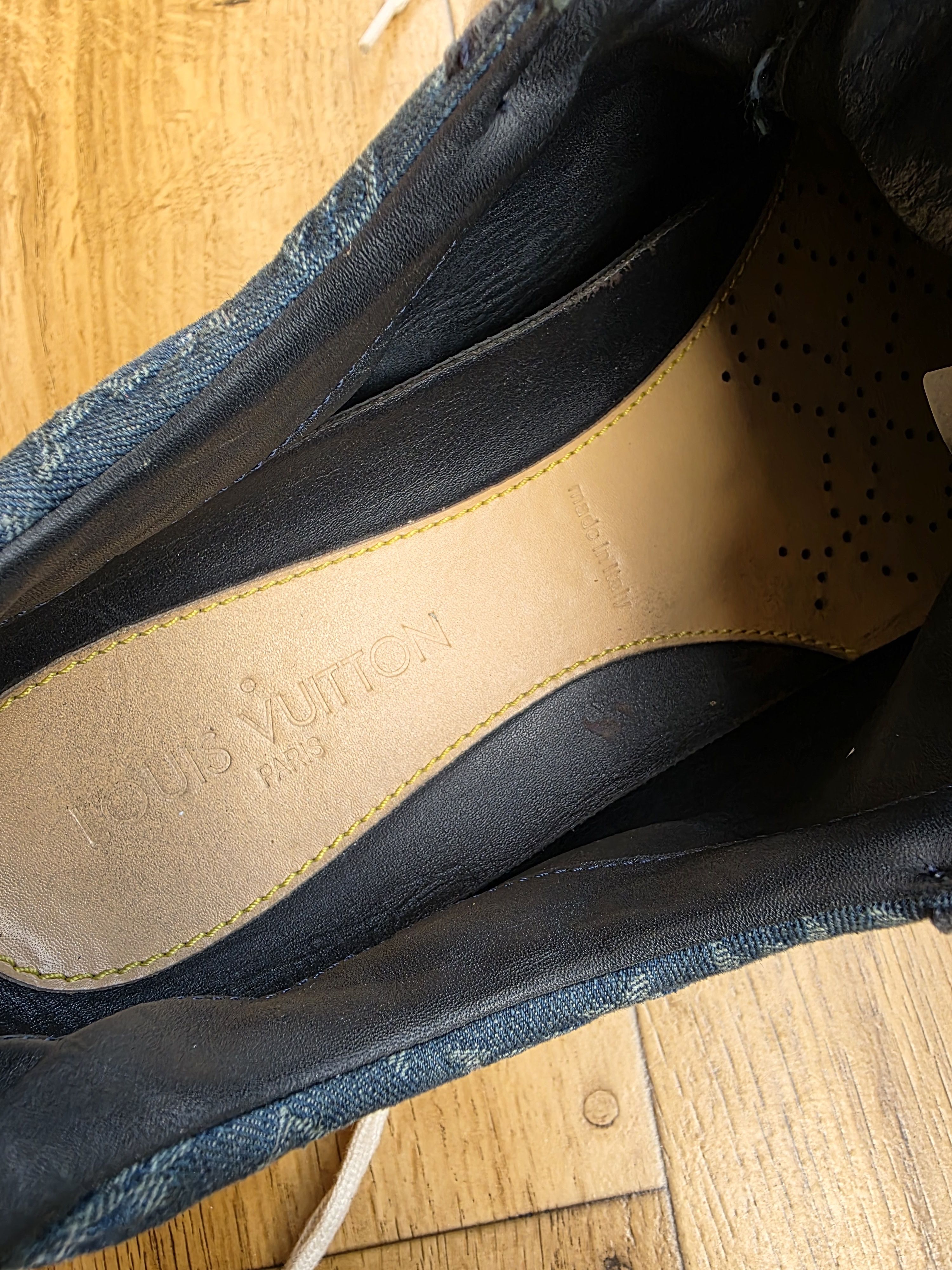 Louis Vuitton Louis Vuitton Blue Monogram Denim and Suede Sneakers Size US 11 / EU 44 - 14 Thumbnail