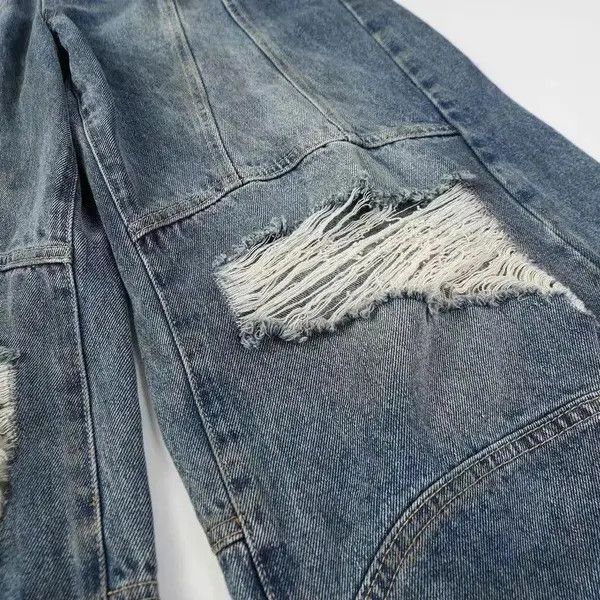 VIBE Distressed Wide Leg Jeans Size US 33 - 3 Thumbnail