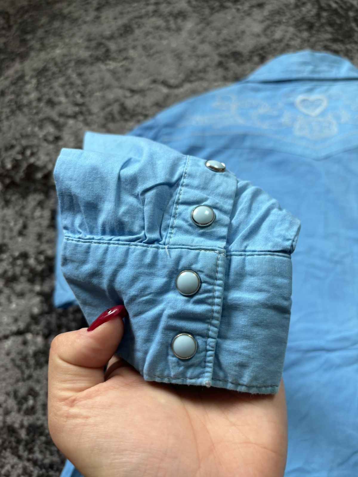 Vintage Vintage 90s Zuqora embroidered flowers cowboy blouse Size XS / US 0-2 / IT 36-38 - 8 Thumbnail