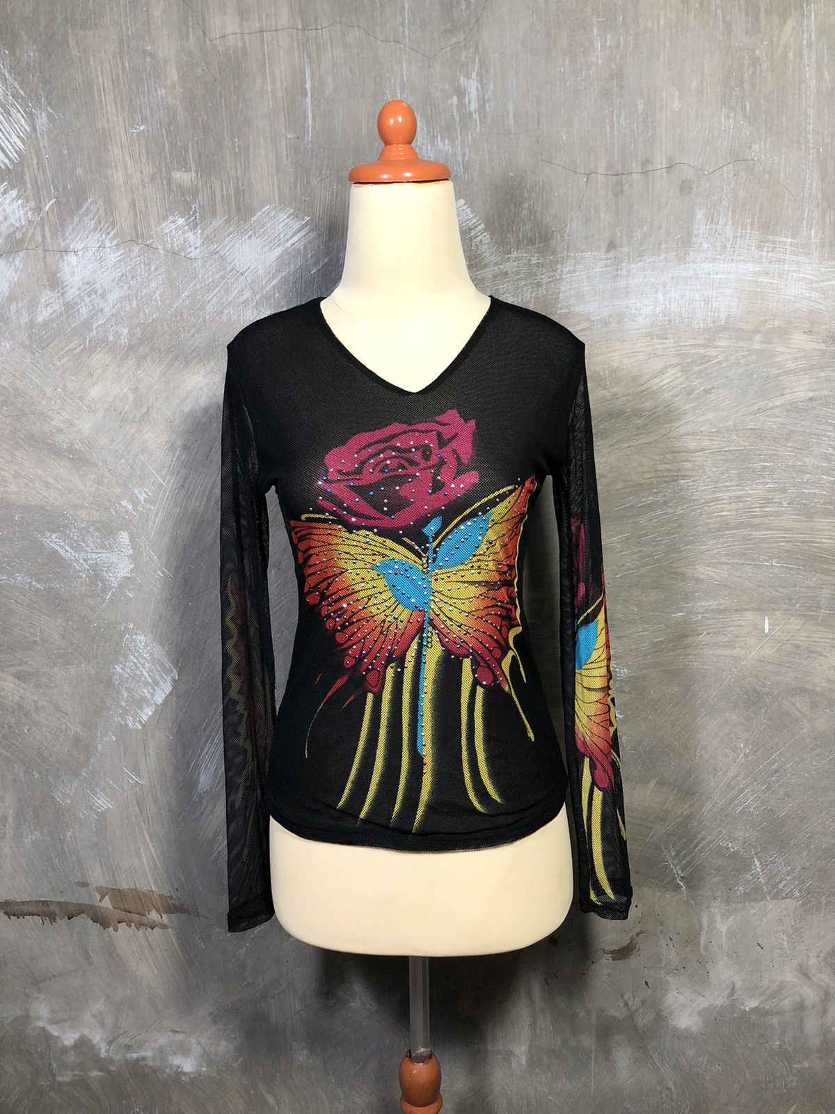 Japanese Brand Y2K Unknown Japanese Butterfly Mesh Size S / US 4 / IT 40 - 2 Thumbnail