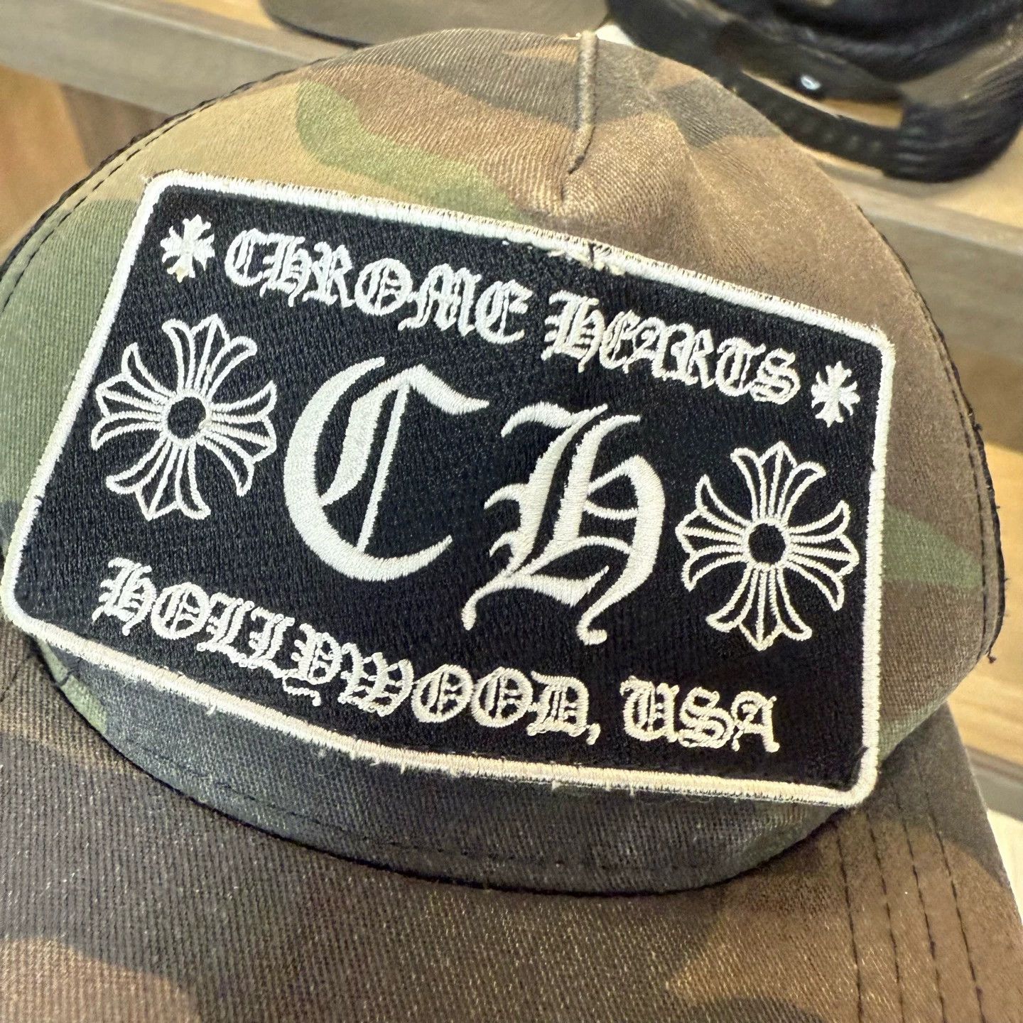 Chrome Hearts Chrome Hearts Camo Embroidered Logo Baseball Cap Size ONE SIZE - 3 Thumbnail