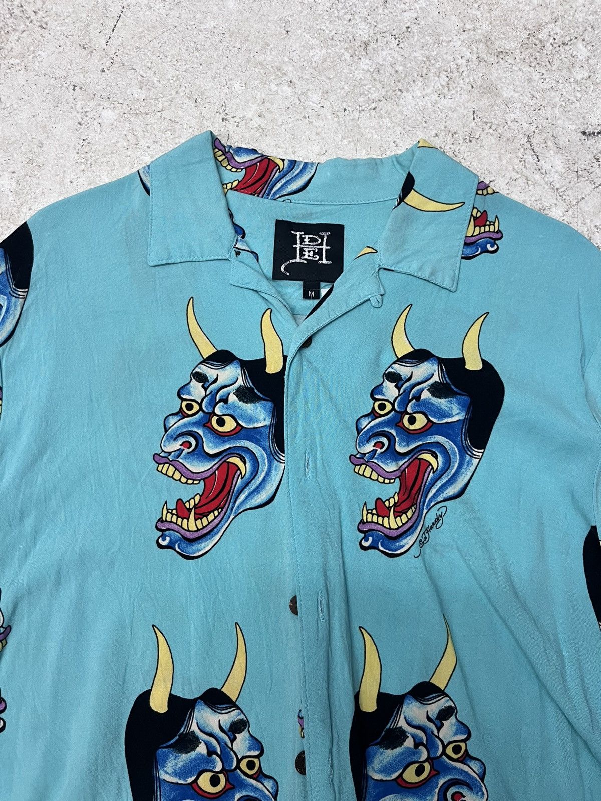 Ed Hardy Blue ed hardy short sleeve button up shirt Size US M / EU 48-50 / 2 - 1 Thumbnail