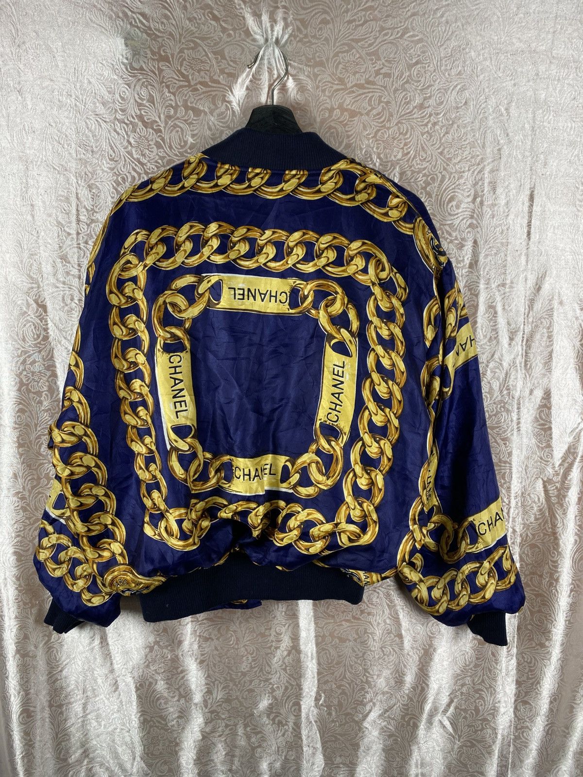 Vintage Vintage Baroque Chain Print Bomber Chanel Inspired Y2K Size US L / EU 52-54 / 3 - 15 Thumbnail