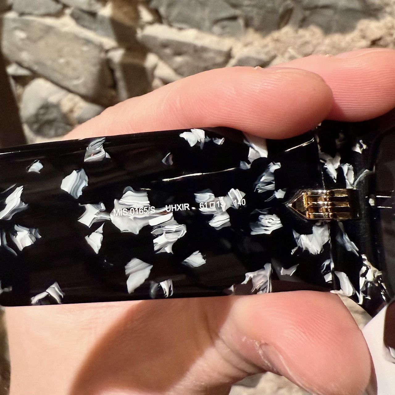 Missoni Missoni MIS 0165 Black White Marble Oversized Sunglasses Size ONE SIZE - 7 Thumbnail
