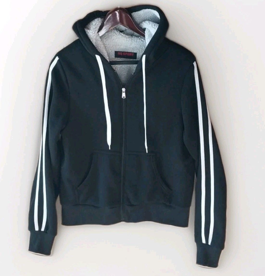 Other Hoodie Womens Junior Large Sweatshirt Stripes Zip Lined Size L / US 10 / IT 46 - 1 Thumbnail