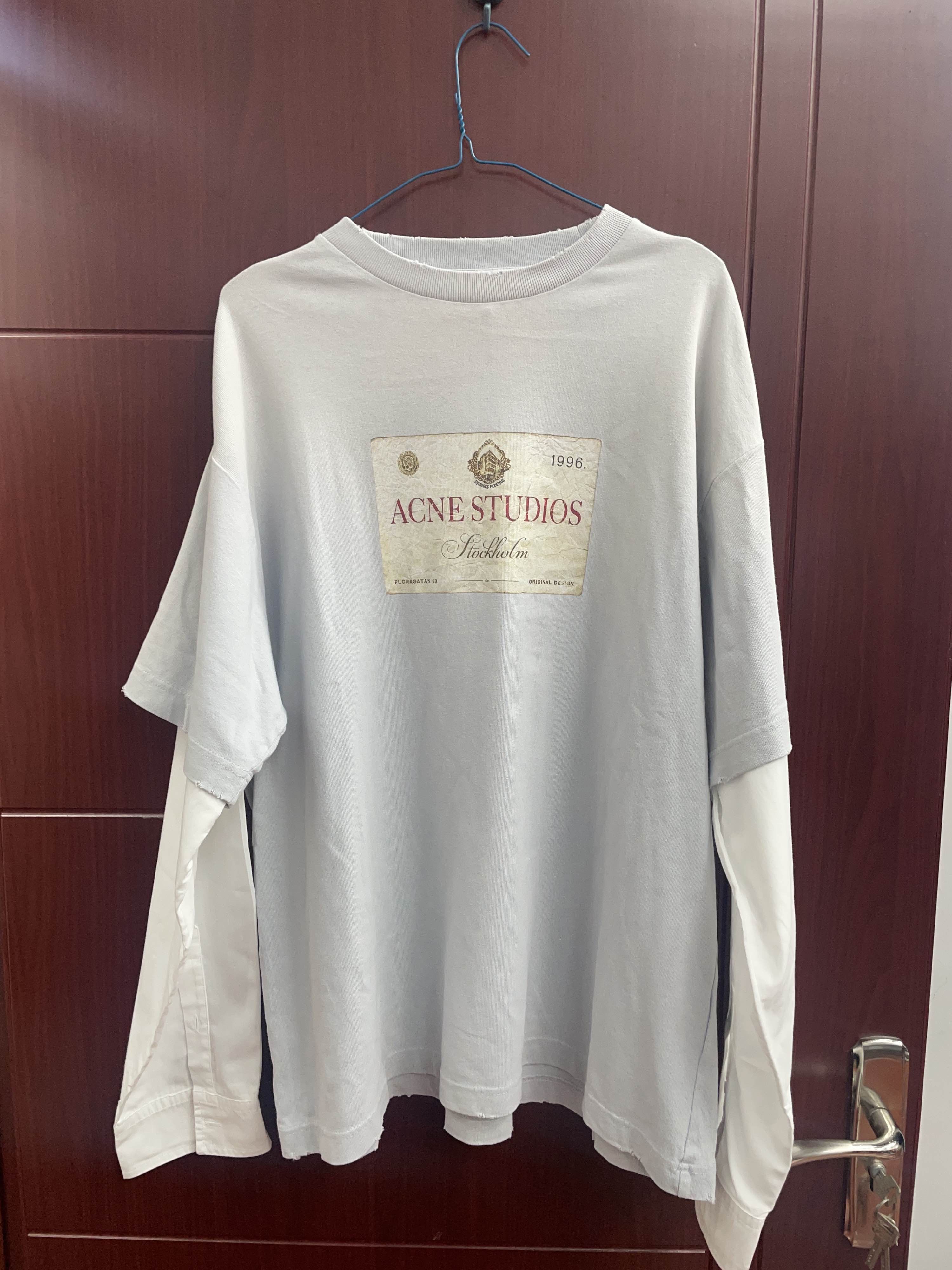 Acne Studios Acne Studios Logo Layered Long Sleeve T-Shirt Size S Size US S / EU 44-46 / 1 - 1 Thumbnail