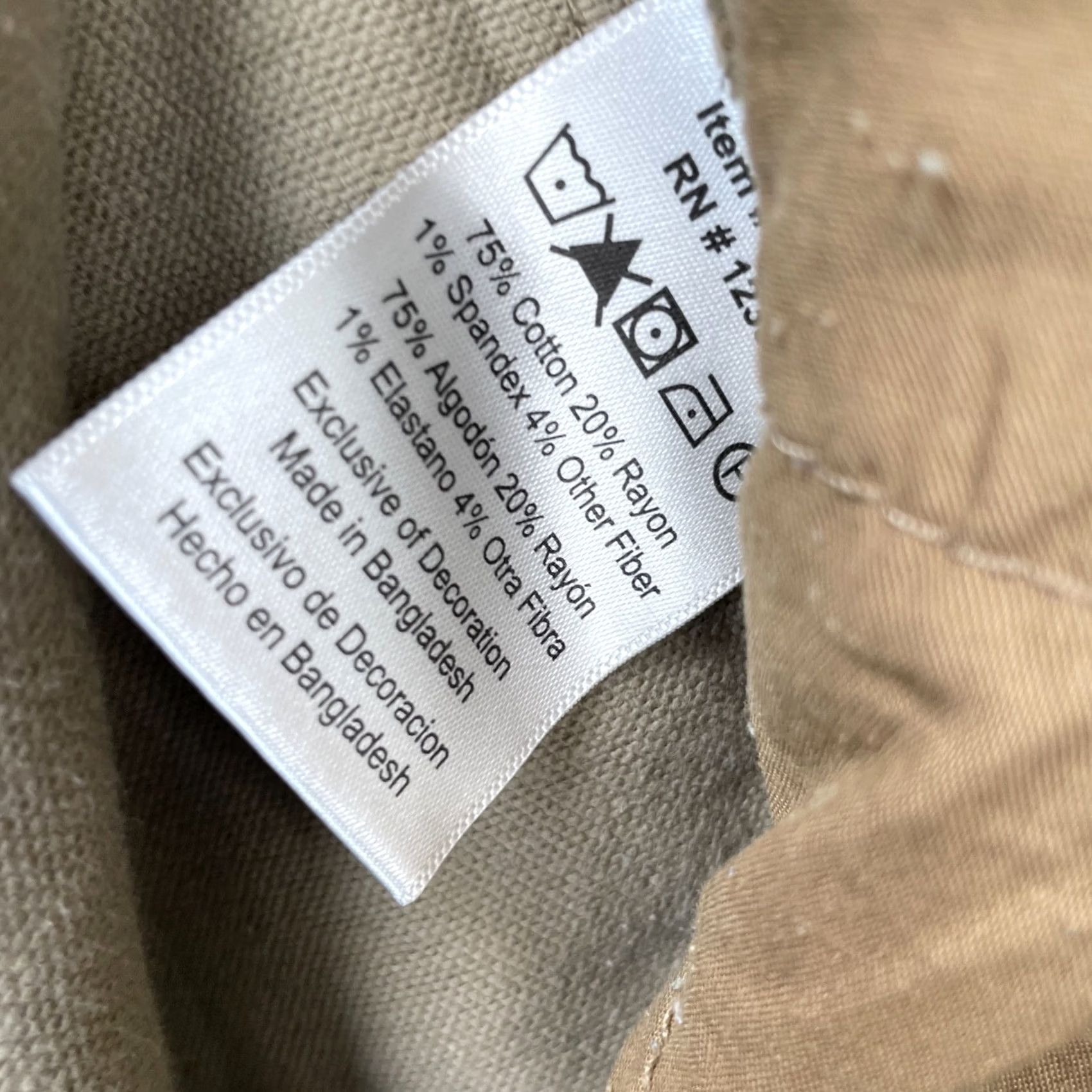 Logo 7 JACHS Pants Mens 34x30 Beige Ankle Cotton Stretch Straight Leg Logo Outdoor Shirt? Size US 34 / EU 50 - 4 Thumbnail