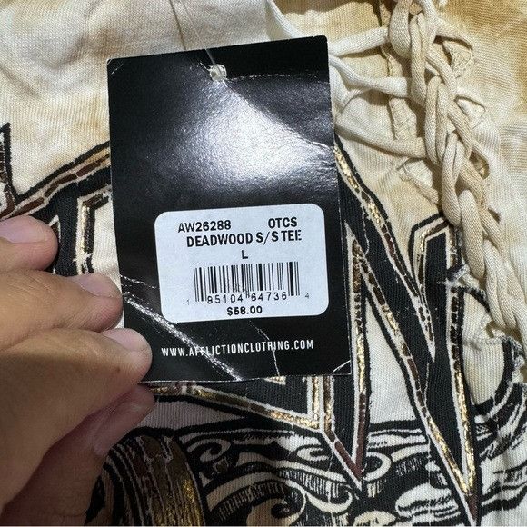 Affliction NWT AFFLICTION DEADWOOD WOMEN’S T-SHIRT SZ LARGE L Size L / US 10 / IT 46 - 5 Thumbnail
