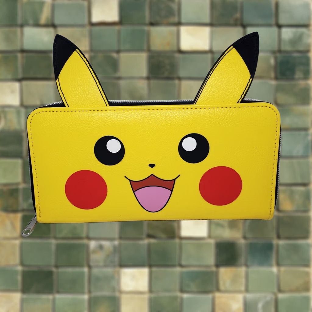 Vintage Loungefly Pokemon Pikachu Wallet Zip-Around Unisex Yellow Faux Leather 90s Anime Cartoon Geek Credit Card Size ONE SIZE - 1 Thumbnail