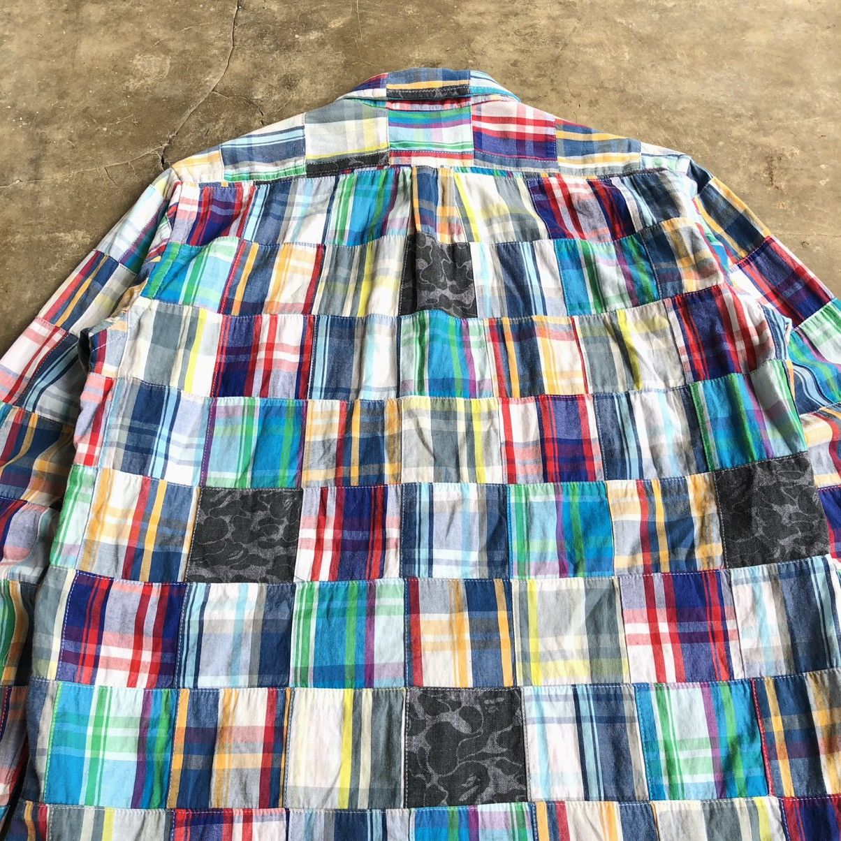 Bape OG Bape A Bathing Ape Camo Patchwork Long Slevee Shirt Size US S / EU 44-46 / 1 - 13 Thumbnail