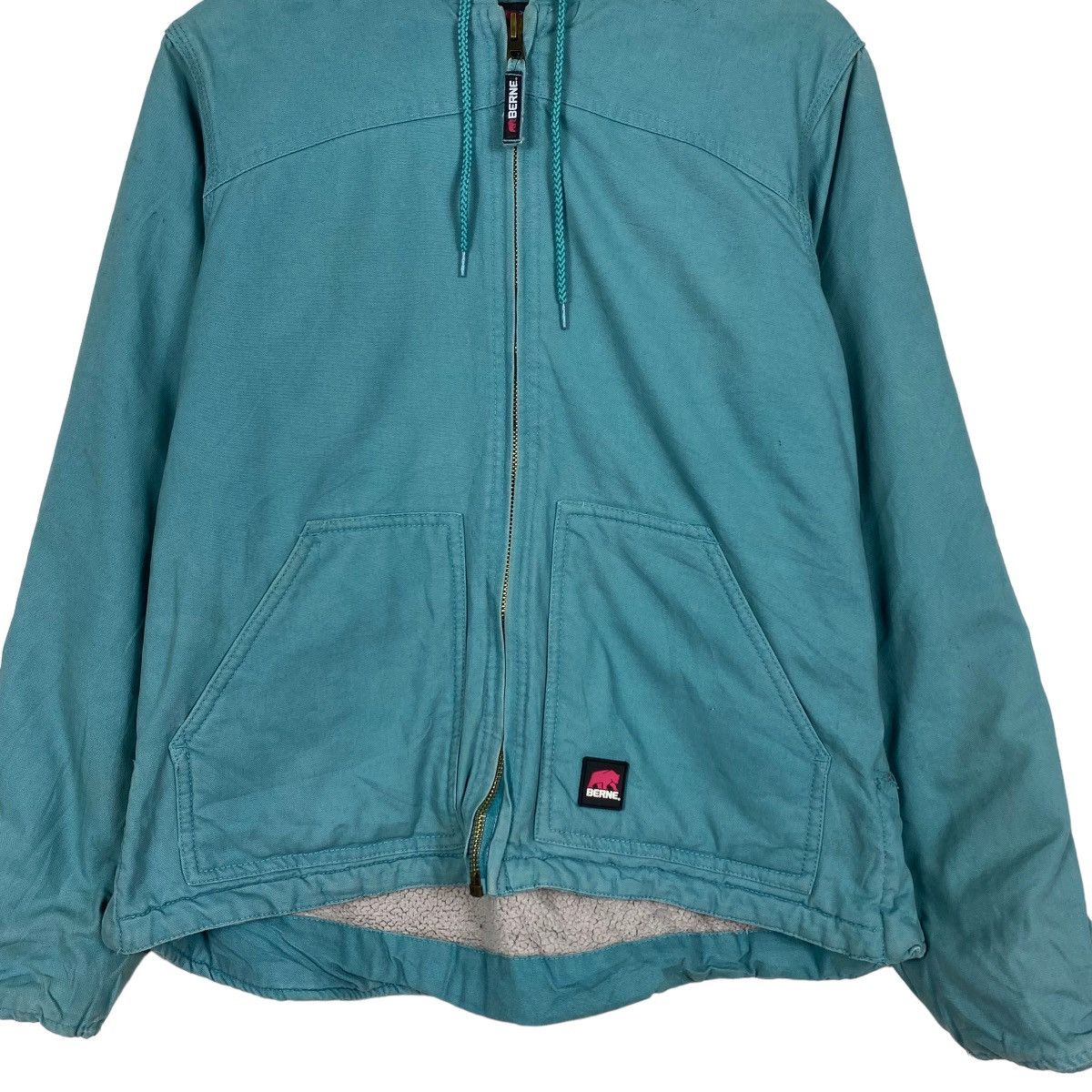 Japanese Brand Berne Fullzip Hoodies Jacket Sherpa Lining Size US M / EU 48-50 / 2 - 4 Thumbnail