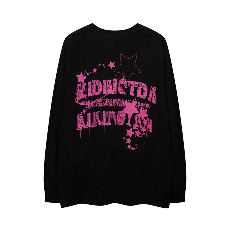 Japanese Brand Men's oversized loose graffiti letter long-sleeved T-shirt Size US M / EU 48-50 / 2 - 1 Thumbnail