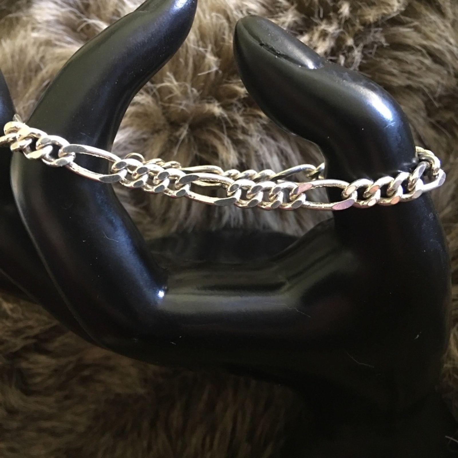 Jewelry Silver tone figaro necklace and bracelet set Size ONE SIZE - 4 Thumbnail