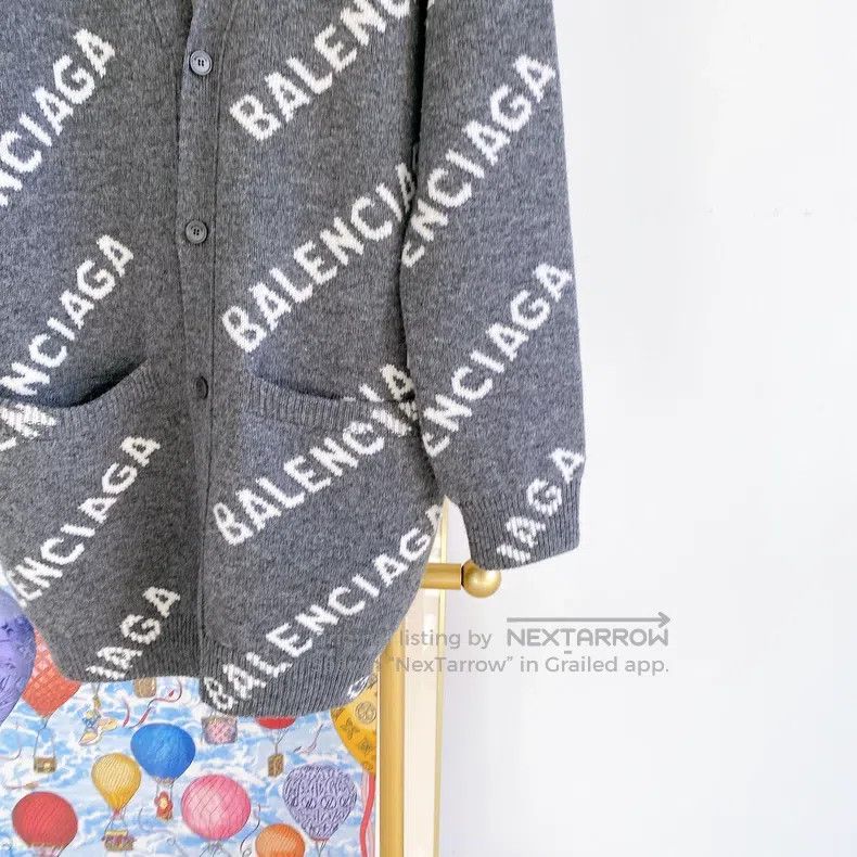 Balenciaga Balenciaga Gray Logo-Embellished Jacket Size US M / EU 48-50 / 2 - 4 Thumbnail