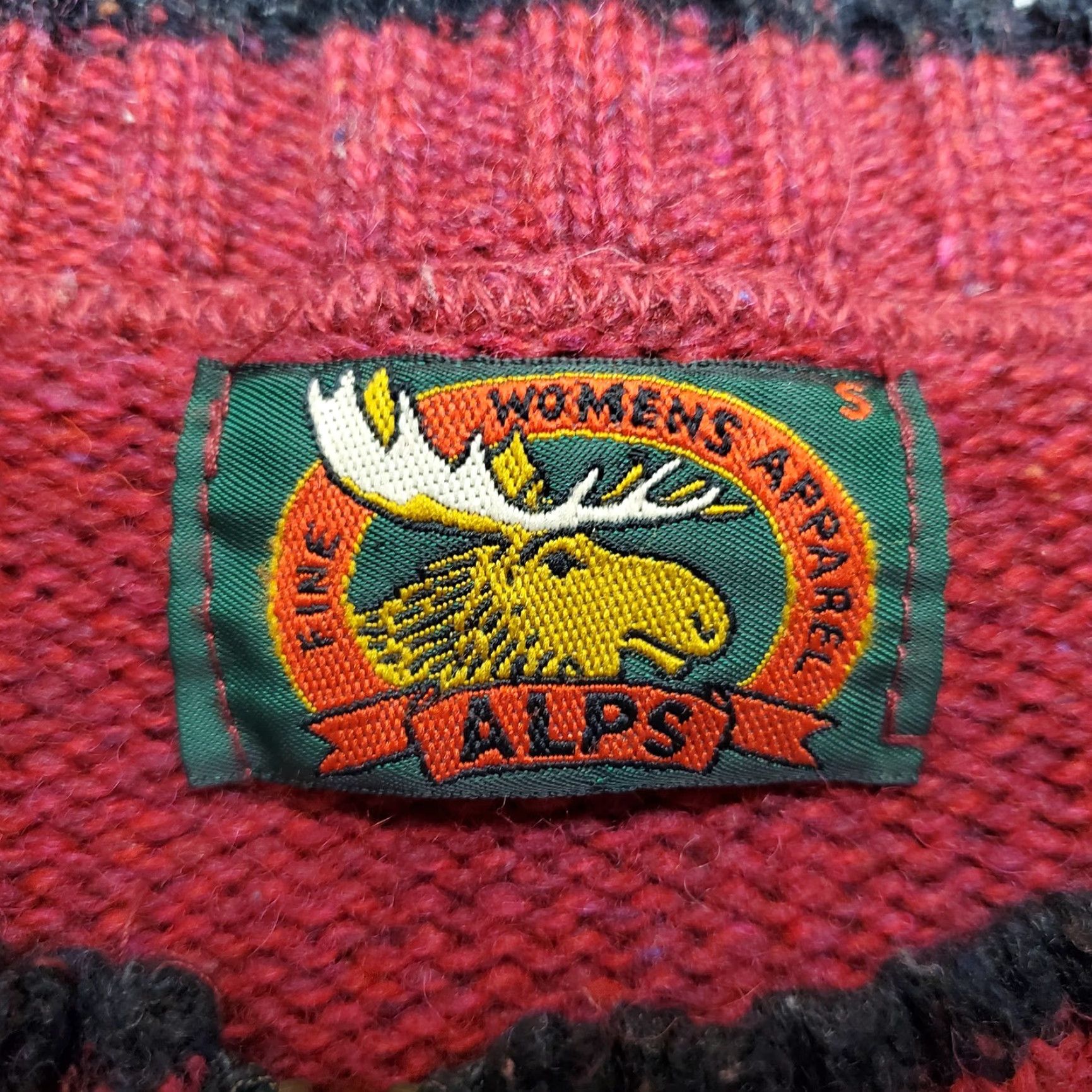 Vintage VINTAGE Alps Sweater Womens Small Red Knit 85% Wool Blend Casual Made in USA Size S / US 4 / IT 40 - 3 Thumbnail