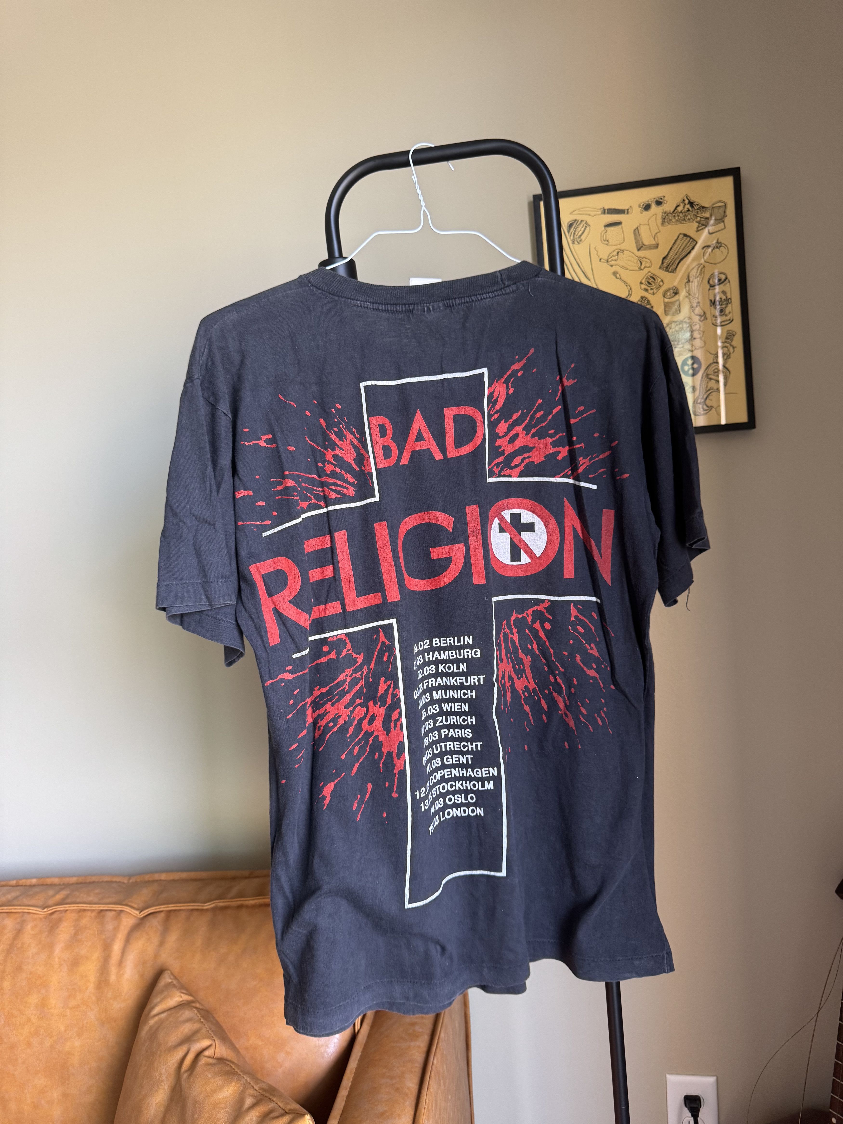 Vintage Vintage Bad Religion Tour Tee - Black - L Size US L / EU 52-54 / 3 - 3 Thumbnail