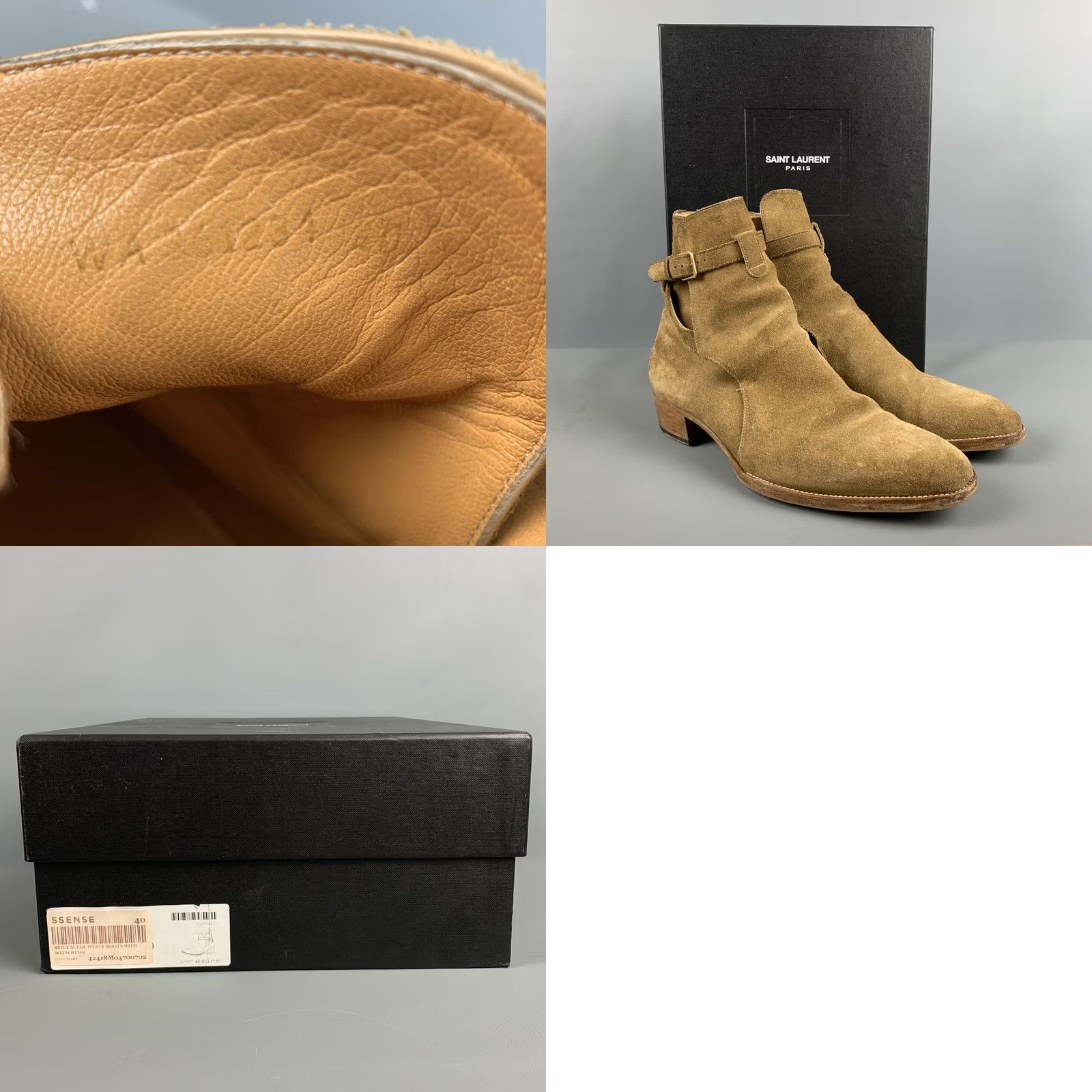 Yves Saint Laurent SAINT LAURENT Tan Leather Ankle Boots Size 7 Size US 6 / EU 39 - 8 Thumbnail